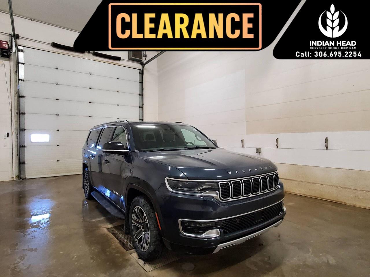 <p>The 2023 Wagoneer L Series II 4x4 delivers premium comfort, impressive capability, and full-size SUV versatility, making it an excellent choice for families and long-distance travel.</p><p>Powered by a 3.0L I-6 Hurricane twin turbo engine with Stop/Start and paired with an 8-speed automatic transmission, this Wagoneer provides strong performance and smooth acceleration while maintaining efficiency for its class. The 4x4 system and Selec-Terrain traction management help ensure confidence in a variety of road and weather conditions.</p><p>Inside, the Wagoneer L offers a spacious and refined cabin with premium Nappa leather-faced seating and room for passengers and cargo alike. Heated and ventilated front seats, a heated steering wheel, and tri-zone automatic climate control create a comfortable environment for every journey.</p><p>Technology is front and center with a large 10.1-inch Uconnect 5 NAV touchscreen, Apple CarPlay, Android Auto, SiriusXM capability, and wireless charging. The available front passenger interactive display adds a unique and modern touch, enhancing the overall driving experience.</p><p>Safety and driver-assist features include adaptive cruise control with stop and go, blind-spot monitoring with rear cross-path detection, forward collision warning with active braking, lane management system, and Park-Sense front and rear park assist, helping to keep you and your passengers protected.</p><p>With its extended length for added cargo space, upscale interior, and advanced technology, the 2023 Wagoneer L Series II 4x4 is built to handle everything from daily drives to cross-country adventures in comfort and style.</p><p>Please confirm all vehicle details and available features with our sales team and start the buying process today at Indian Head Chrysler Dodge Jeep Ram Ltd.</p>
