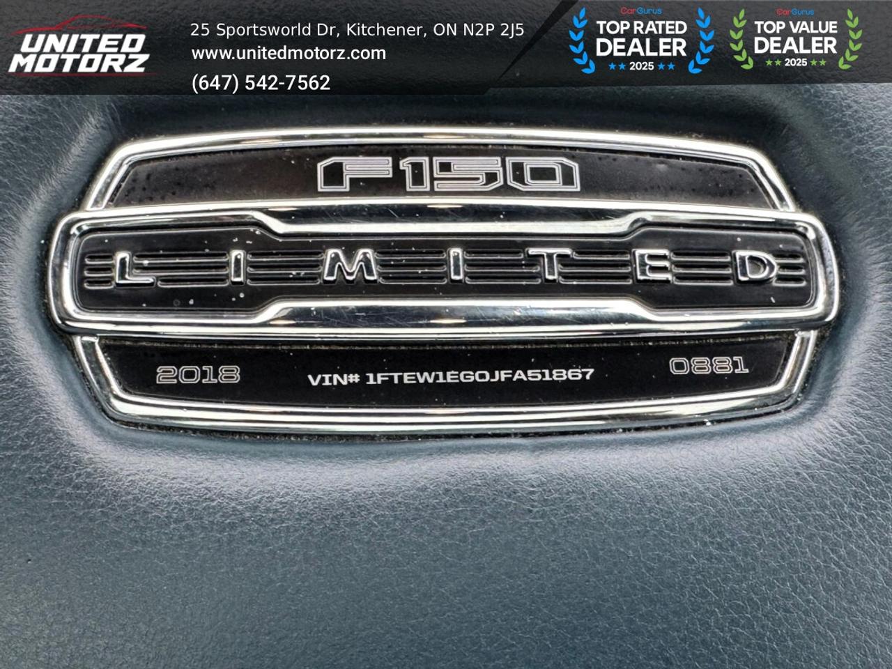 2018 Ford F-150 Limited 4WD Super Crew Box~CERTIFIED~26 Service Re Photo