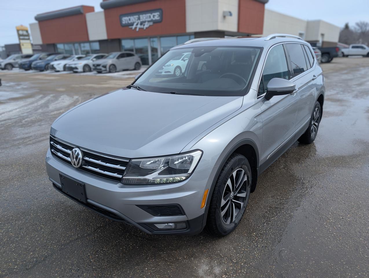 <p>Finance this vehicle! Apply at stonebridgeauto.com</p><p>&nbsp;</p><p>2020 Volkswagen Tiguan 2.0L 4 Cylinder AWD. 97,000km Clean title and safetied. Manitoba owned!</p><p>&nbsp;</p><p>Blindspot monitoring&nbsp;</p><p>Heated front seats</p><p>All wheel drive</p><p>Backup camera</p><p>Panoramic sunroof&nbsp;</p><p>Power liftgate&nbsp;</p><p>Power driver</p><p>&nbsp;</p><p>We take trades! Vehicle is for sale in Steinbach by STONE BRIDGE AUTO INC. Dealer #5000 we are a small business focused on customer satisfaction. Text or call before coming to view and ask for sales.</p>
