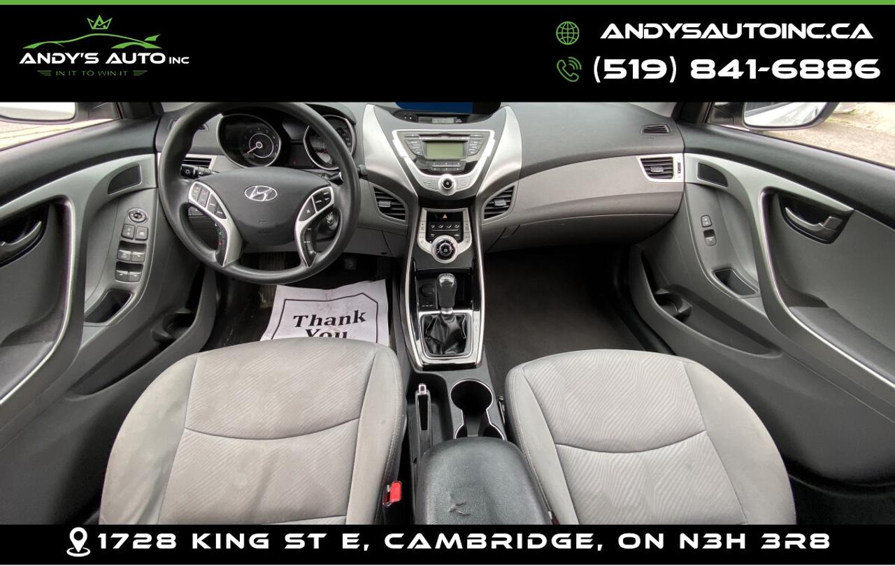 2012 Hyundai Elantra GLS | MANUAL | ONE OWNER | ICE COLD A/C | CERTIFIE Photo