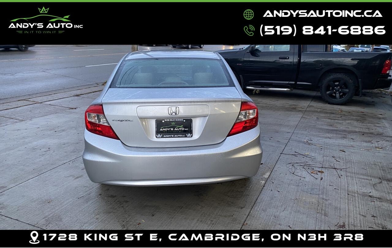 2012 Honda Civic LX ! MANUAL ! A/C ! CERTIFIED Photo3