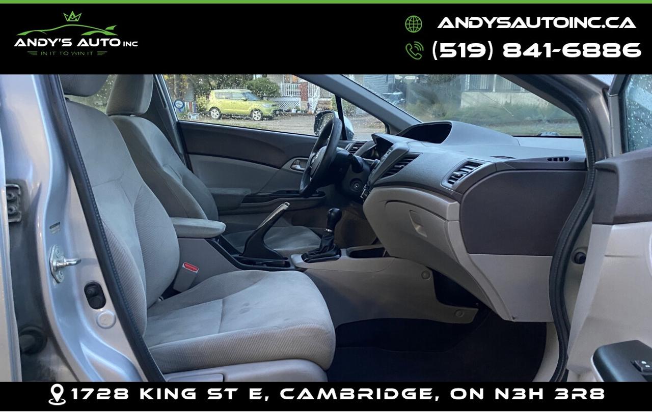 2012 Honda Civic LX ! MANUAL ! A/C ! CERTIFIED Photo