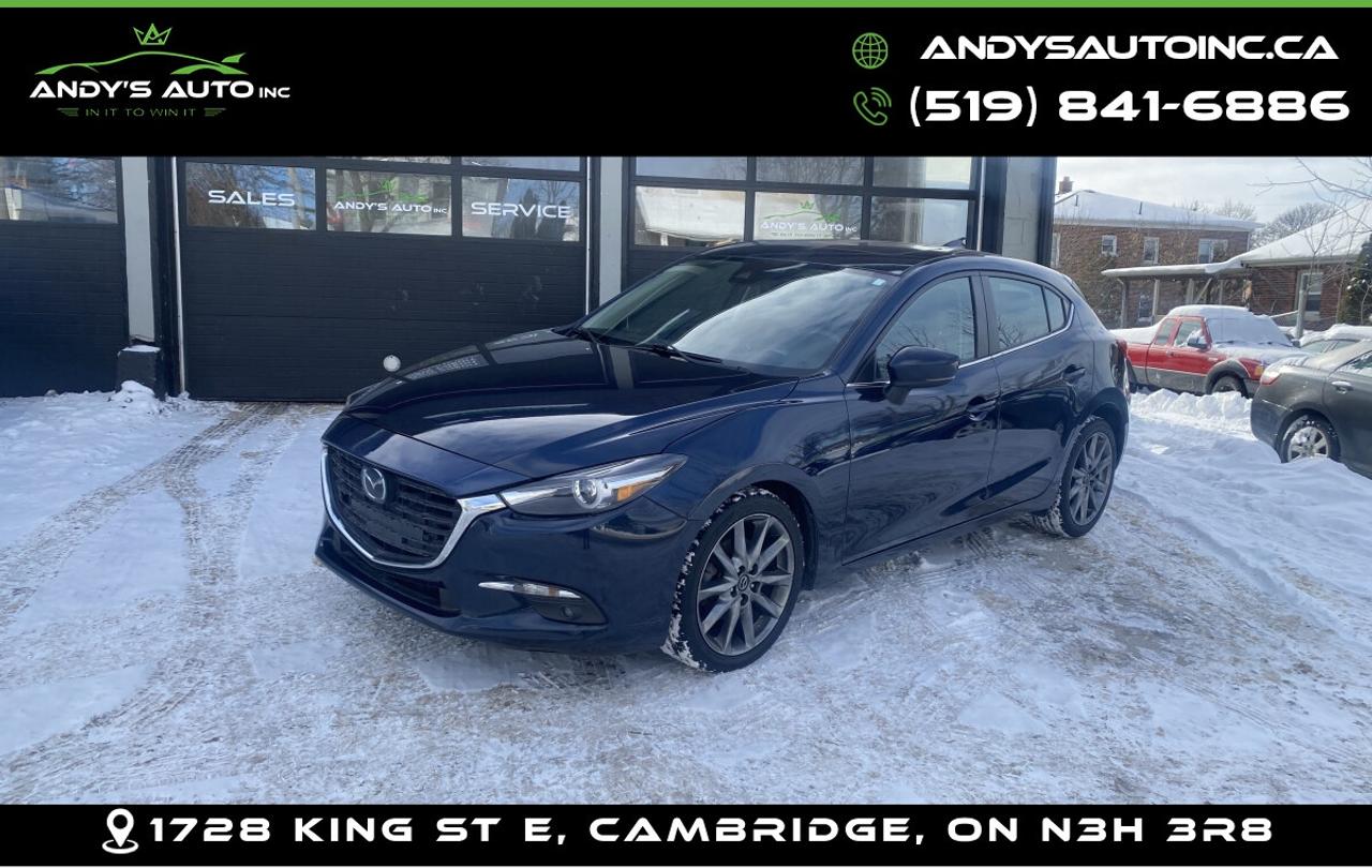 2018 Mazda Mazda3 Sport GT ! HEADS UP DISPLAY ! LEATHER ! SUNROOF ! Photo0