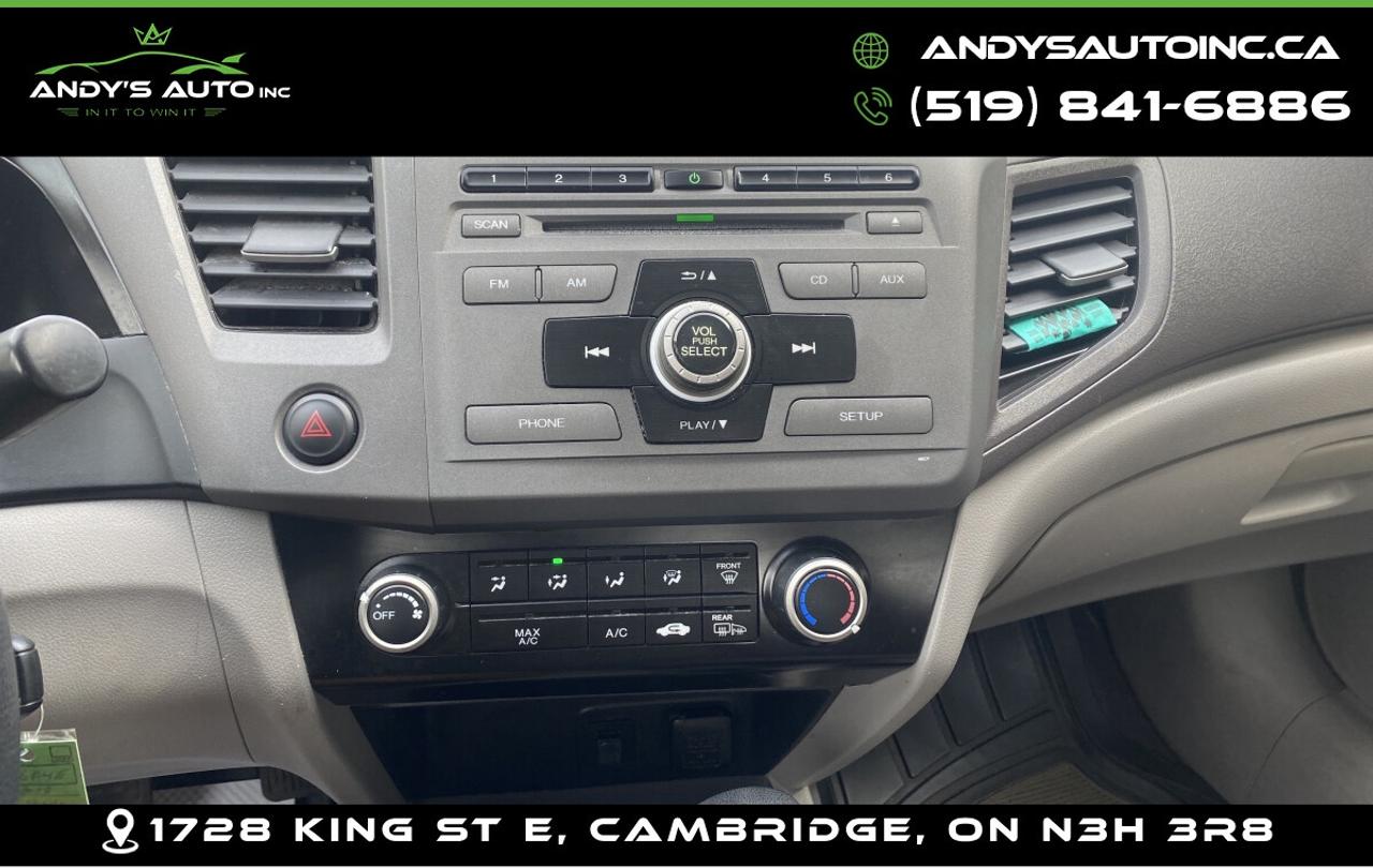 2012 Honda Civic LX ! AUTO ! NO ACCIDENTS Photo