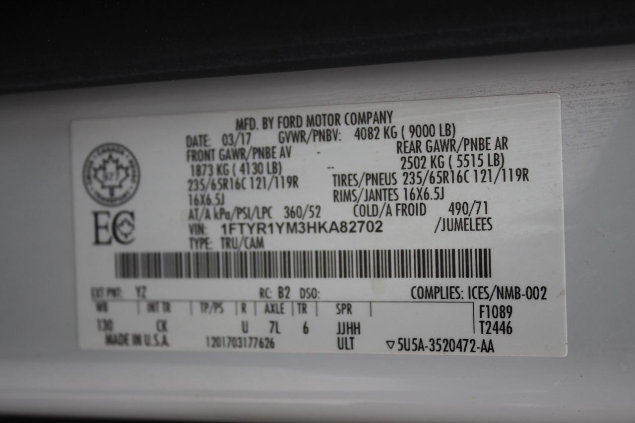 2017 Ford Transit T250 T-250 LR RWD 130" Divider/Shelving, Ladder R Photo