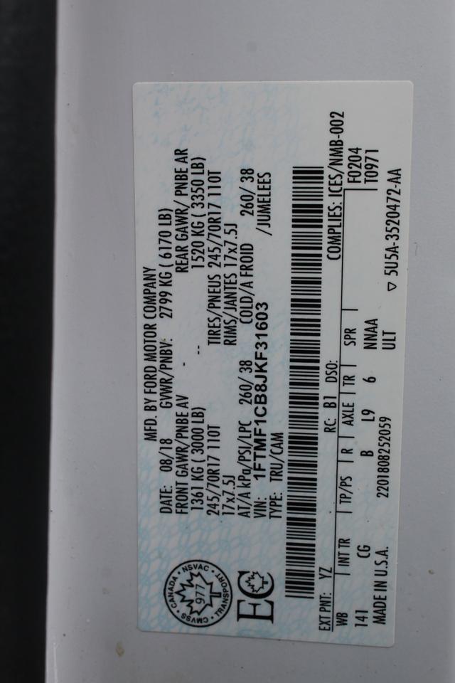 2018 Ford F-150 XL 8ft Rear Diff Locking Back Up Cam Photo