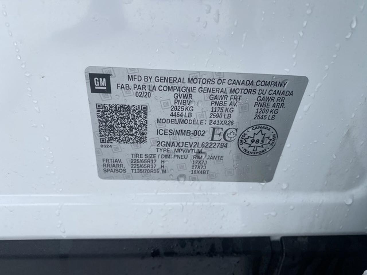 2020 Chevrolet Equinox LT FWD 4dr Photo