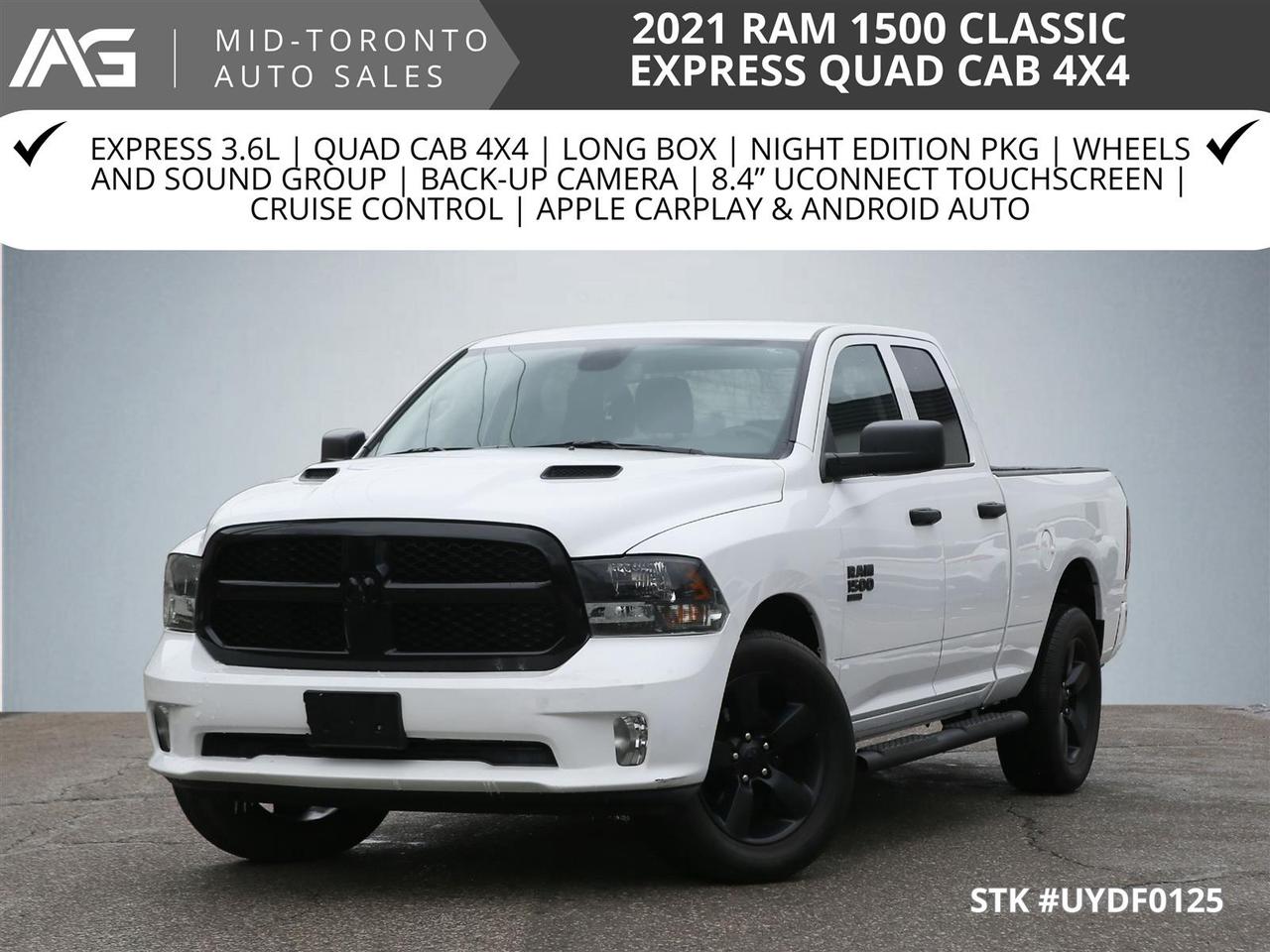 2021 RAM 1500 Classic EXPRESS 3.6L | Quad Cab 4X4 | Long Box | Night Edition Pkg | Wheels and Sound Group Photo0