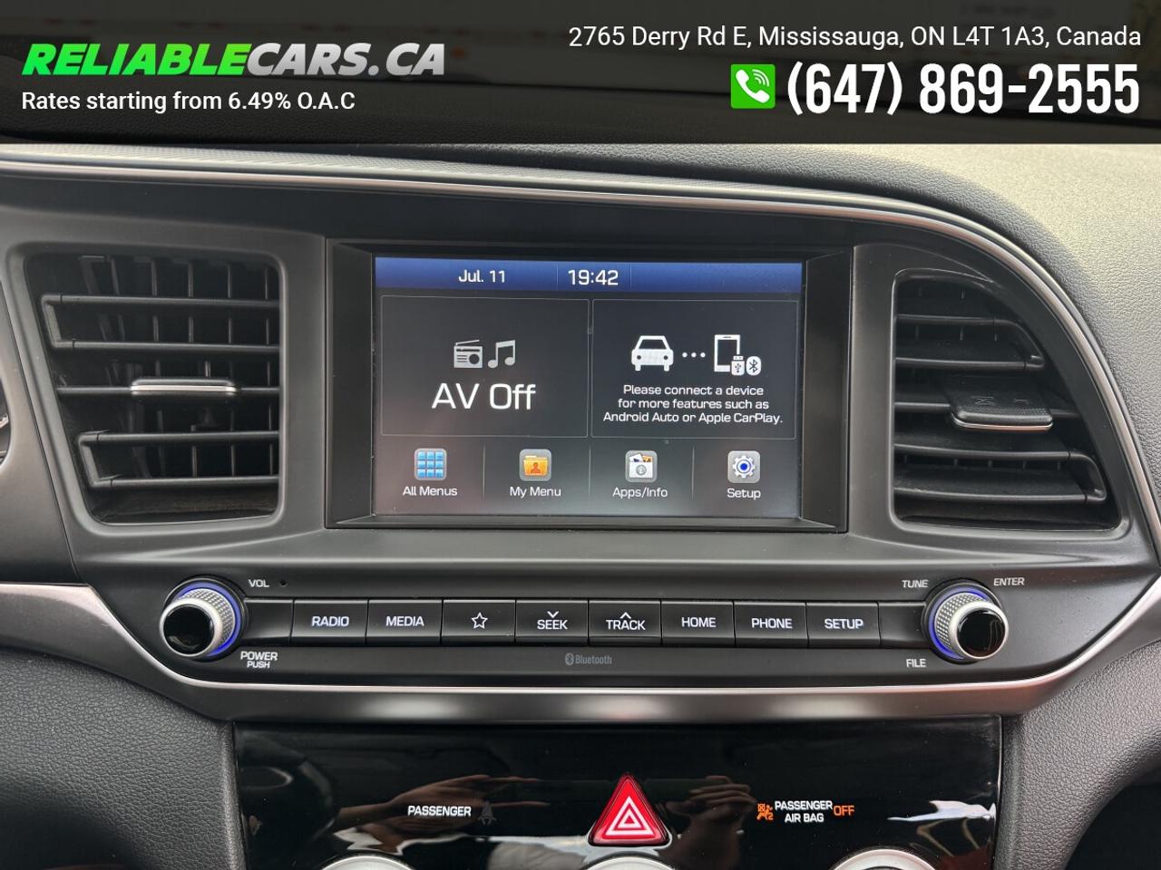 2019 Hyundai Elantra PREFERRED | No-Accident | Safety Included | CarPla Photo