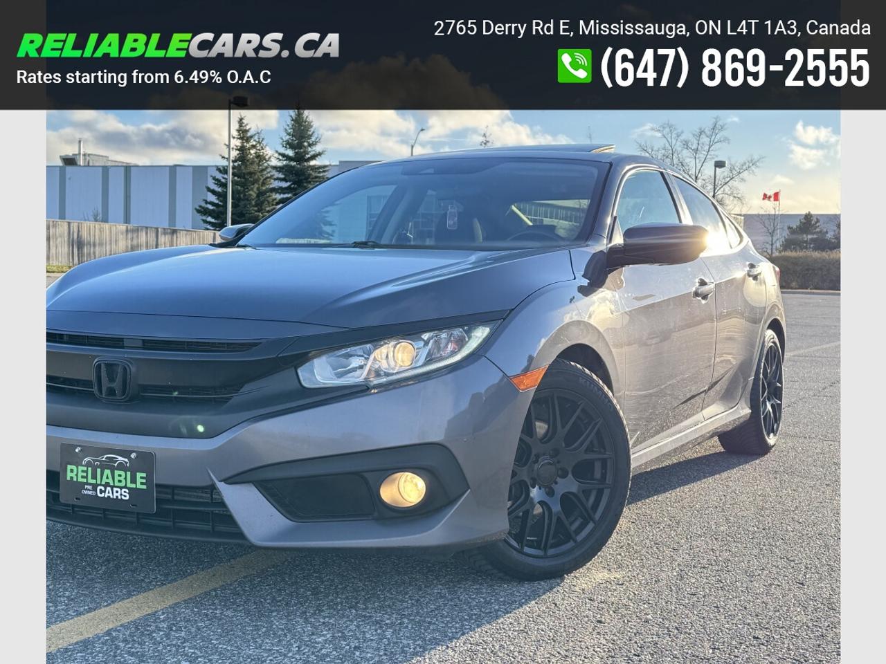 2016 Honda Civic EX-T | No-Accident | Safety Included | Sunroof Photo4