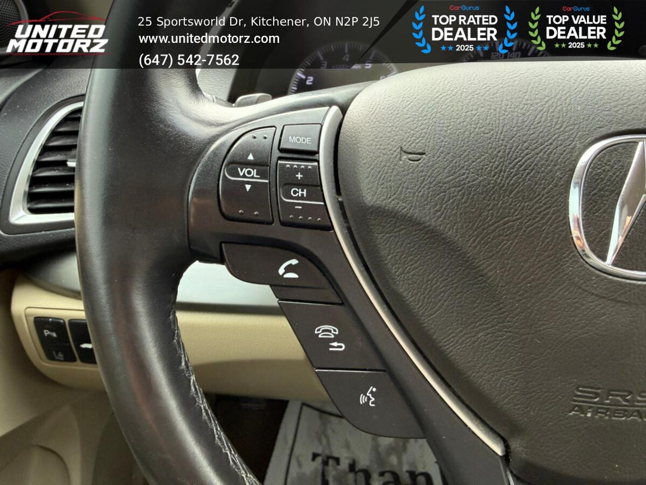 2016 Acura RDX Elite Pkg.~SAFETY CERTIFIED~Cream Leather Seats~ Photo