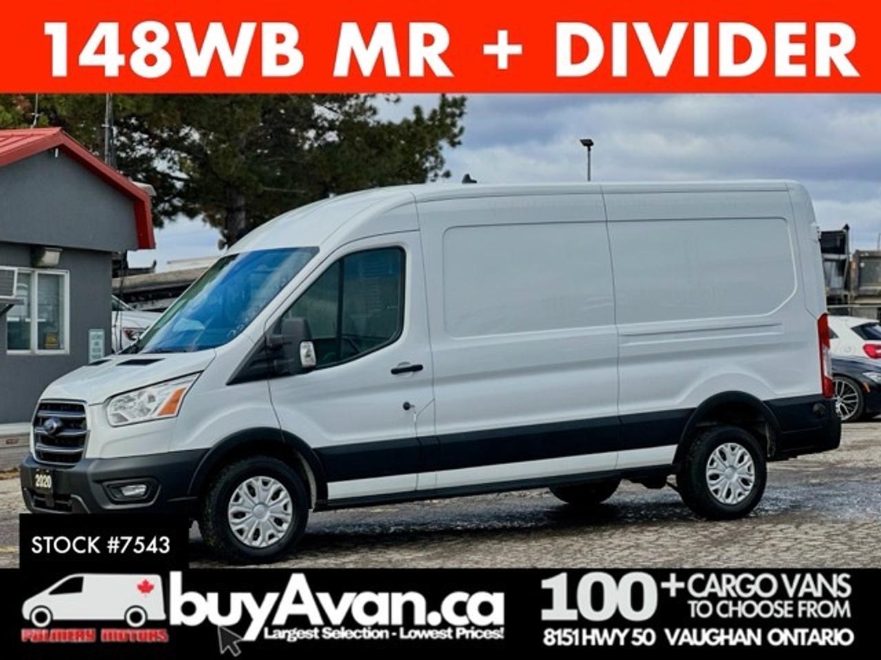 2020 Ford Transit Cargo Van Transit T-250 148WB Mid Roof + Divider Photo0