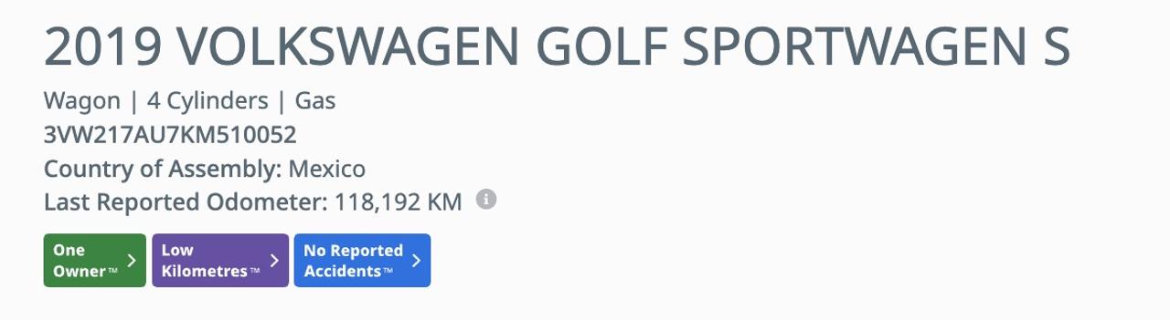 2019 Volkswagen Golf SportWagen Comfortline 4MOTION   1 Owner Photo