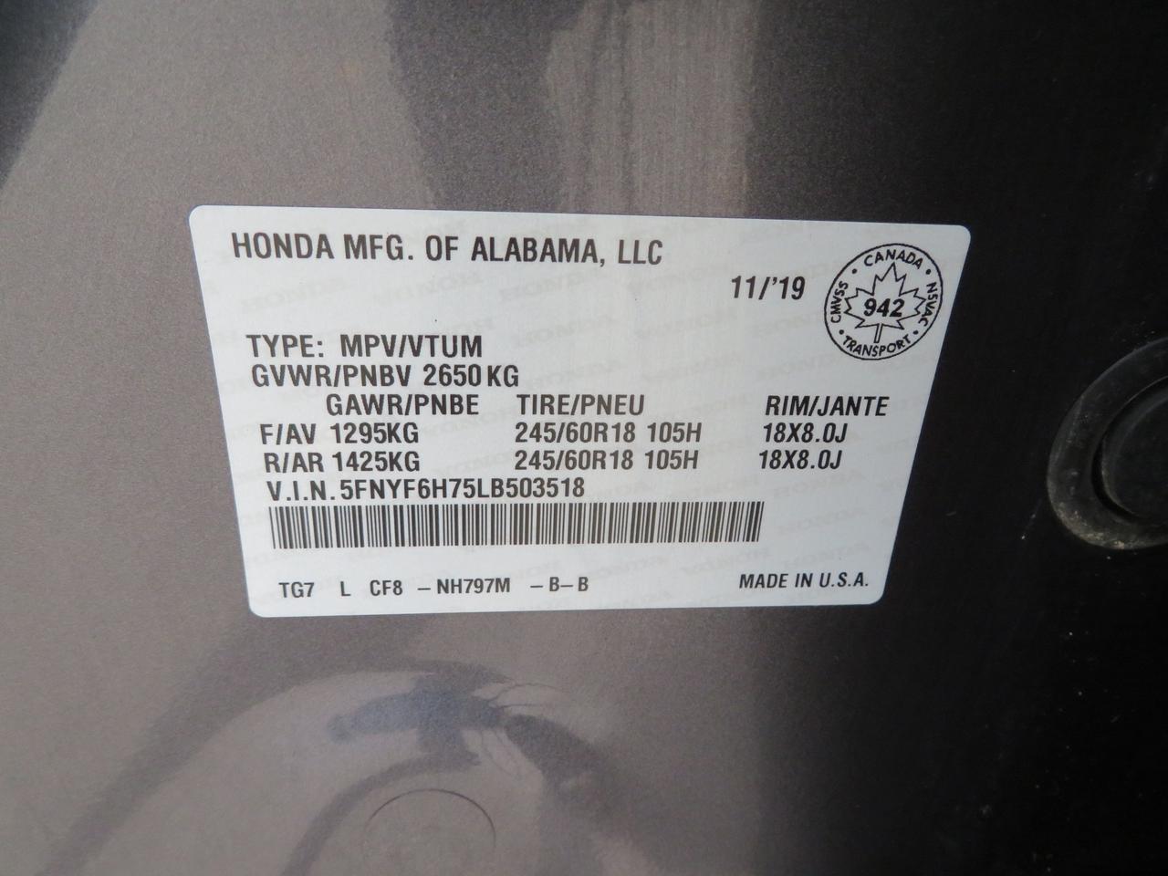 2020 Honda Pilot EX-L Navi AWD Photo