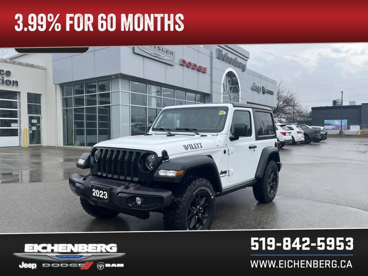 2023 Jeep WRANGLER 2 DOOR Willys 2 Door 4x4 @ 3.99% for 60 mo Photo