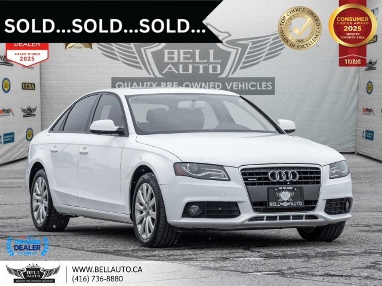 2012 Audi A4 2.0T   SUNROOF   HTD SEATS   LOWKMS   NOACCIDENT Photo0
