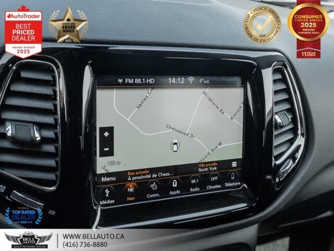 2018 Jeep Compass Limited   4WD   NAVI   B.CAM   PANO   LTHR   NOACC Photo3