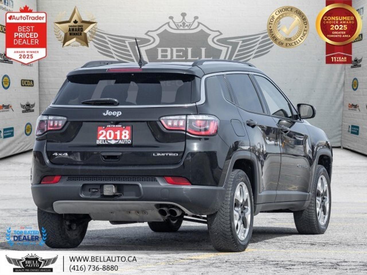 2018 Jeep Compass Limited   4WD   NAVI   B.CAM   PANO   LTHR   NOACC Photo
