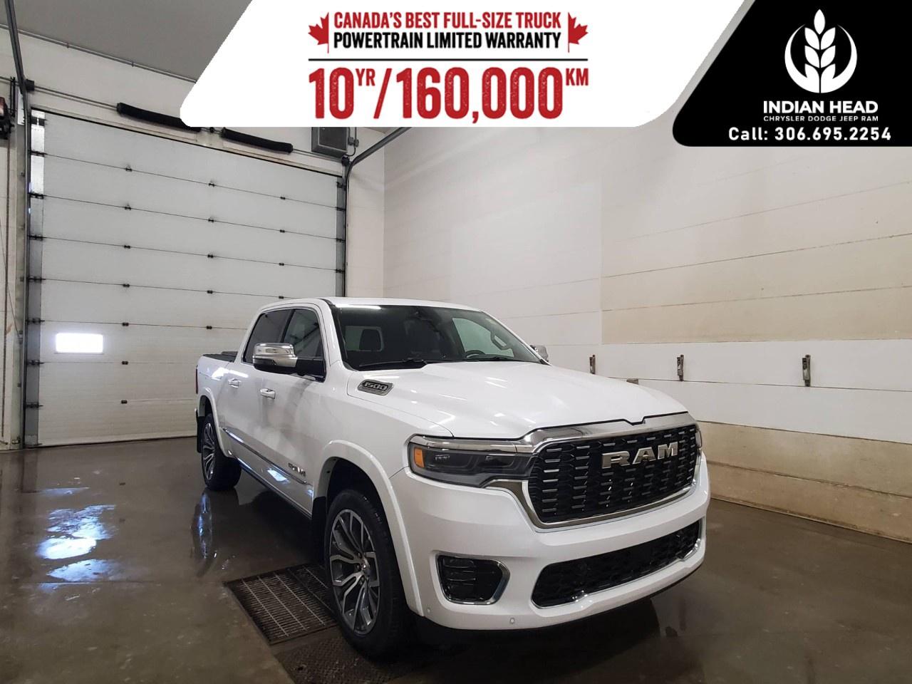 <p>The 2026 Ram 1500 Tungsten Crew Cab 4x4 represents the peak of luxury, capability, and advanced technology in a full-size pickup.</p><p>Powered by the impressive 3.0L I6 HO Twin Turbo engine paired with an 8-speed automatic transmission, this Ram delivers exceptional performance, smooth power delivery, and strong towing capability. The 4x4 drivetrain ensures confident handling in all road and weather conditions, making it as capable as it is refined.</p><p>As the top-tier Tungsten trim, this truck is loaded with premium features. Inside, youll find upscale materials including leather seating, heated and cooled seats, and a refined cabin designed for maximum comfort. A heads-up display, navigation system, and advanced infotainment features keep everything you need right in your line of sight.</p><p>Technology highlights include Smart Device Integration, Bluetooth connectivity, satellite radio, and a Wi-Fi hotspot to keep you connected wherever you go. Convenience features like remote start, keyless entry, power seats, and power windows make everyday driving effortless.</p><p>Safety and driver-assist features such as lane assist, brake assist, parking sensors, and a backup camera help provide peace of mind on every journey. Running boards and a sunroof/moonroof add both style and practicality to this premium truck.</p><p>Finished in a clean white exterior, this Ram 1500 Tungsten delivers a bold yet refined presence on the road, backed by the strength and reliability Ram is known for.</p><p>Please confirm all vehicle details and available features with our sales team and start the buying process today at Indian Head Chrysler Dodge Jeep Ram Ltd.</p>