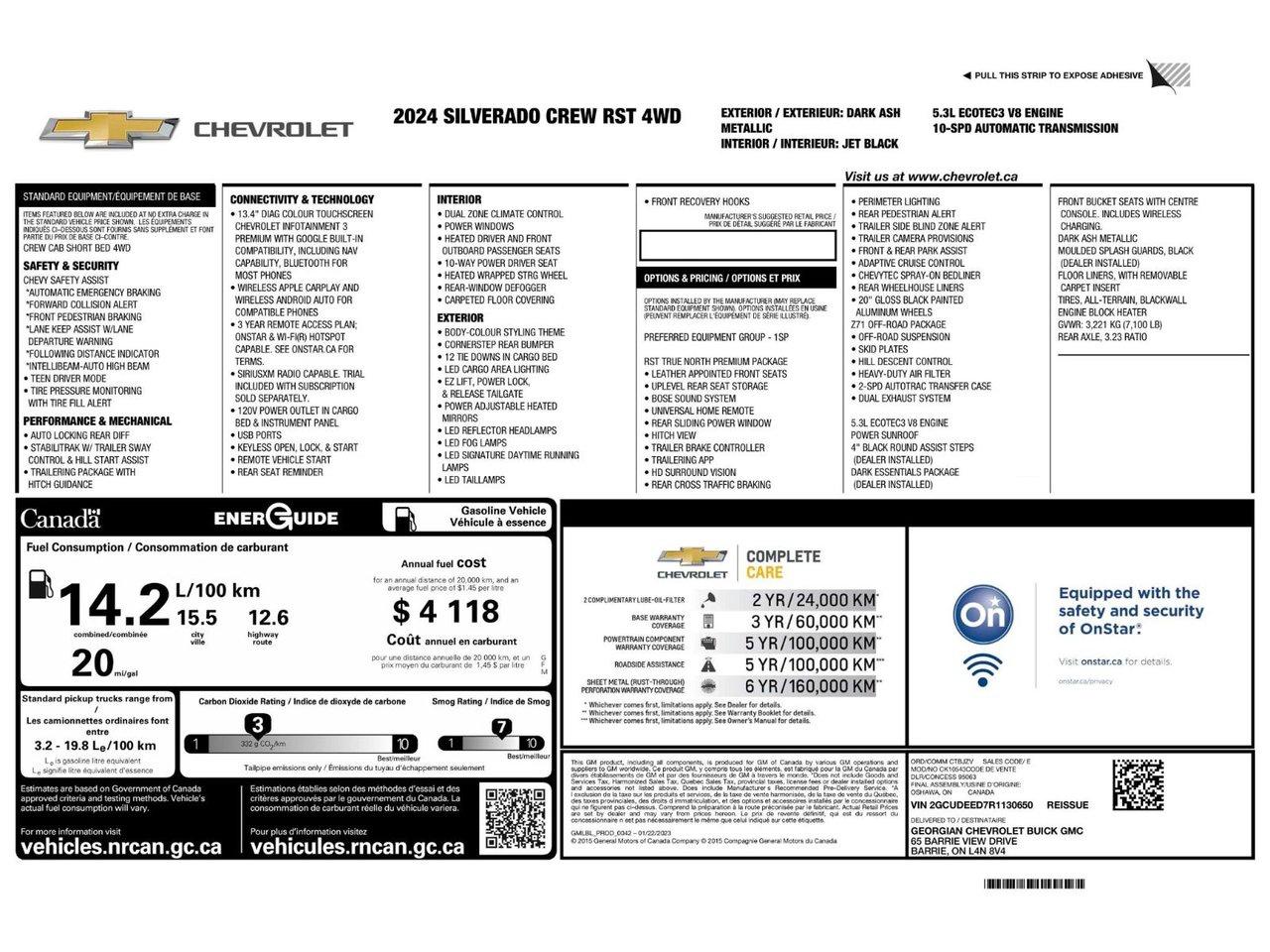 2024 Chevrolet Silverado 1500 4WD Crew Cab 147 RST Photo