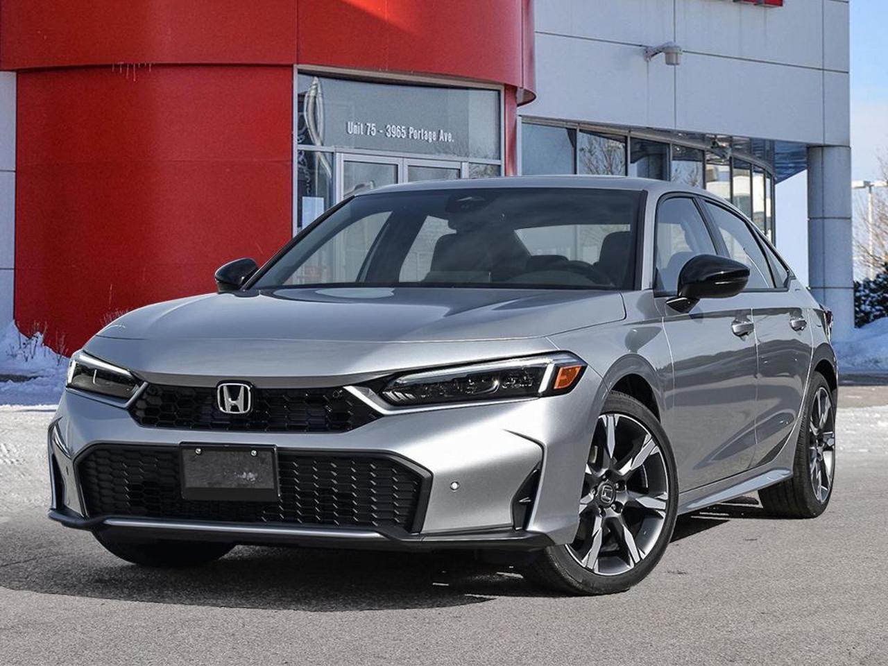 Experience the future of driving with the all-new 2026 Honda Civic Sedan Hybrid. This cutting-edge vehicle combines efficiency, style, and advanced technology to deliver an unparalleled driving experience.

- Impressive fuel economy: 4.7 L/100 km city, 5.1 L/100 km highway
- 2.0L 4-cylinder engine with hybrid powertrain for optimal performance
- Adaptive Cruise Control with Low-Speed Follow for effortless commuting
- Collision Mitigation and Blind Spot Information systems for enhanced safety
- Heated leather steering wheel for comfort in all seasons
- HondaLink Assist Emergency SOS capability for peace of mind
- Sleek silver exterior paired with a sophisticated black interior

Ready to embrace the future of automotive technology? Reserve your 2026 Honda Civic Sedan Hybrid today or schedule a test drive to experience its innovative features firsthand. Our team at Birchwood Honda West is here to answer any questions and guide you through the process. Dont miss this opportunity to own a vehicle that perfectly balances eco-friendliness with performance and luxury.
New Vehicle Disclaimer

Disclaimer: The information provided on this vehicle is for general informational purposes only. While we strive to ensure accuracy, vehicle pricing, specifications, and availability are subject to change without notice. Manufacturers Suggested Retail Price (MSRP) may not reflect actual sales price. Additional fees such as taxes, title, registration, and dealership documentation fees may apply.

All new vehicles come with the manufacturers standard warranty unless otherwise specified. Vehicle images are for illustrative purposes only and may not represent the exact model or trim level. Please contact the dealership directly for the most current information, availability, and details.


We are located in the Birchwood Auto Park, at Portage Ave West and the Perimeter.
Dealer permit #5266