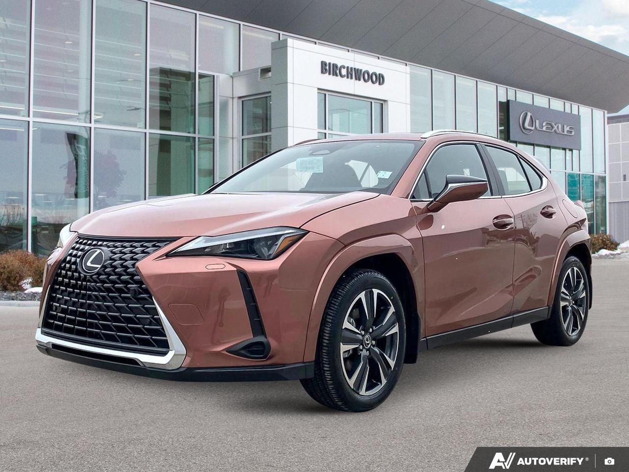 Urban Explorer Redefined
Traverse the city in the avant-garde Lexus UX300h. With all-wheel drive, feel the warmth of heated seats and steering wheel, stay ahead with Android Auto, Apple Car Play, and trust in the added assurance of the Lexus Safety System. Remote start via your phone app completes the luxury package.
*Pricing includes all available rebates.

Birchwood Lexus is a three-time winner of the prestigious Pursuit of Excellence award, which recognizes Lexus dealers in Canada for having the highest possible level of guest satisfaction.  Allow us to show you the best possible guest experience. 

Have a trade? Birchwood Lexus will pay you top dollar for your vehicle - trades of all makes and models are welcome.

Flexible financing is available on most years, makes, and models. Start your purchase online at www.birchwoodlexus.ca or call us today at 204-25-LEXUS (53987)

Toll free Phone: 844-57-LEXUS (53987)

Dealer Permit #5499
Dealer permit #5499