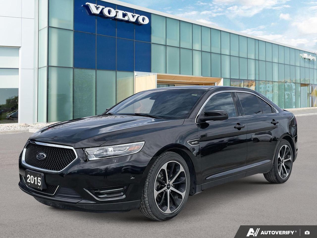 Lower Kilometers!
Good Condition!
Experience the power and luxury of the 2015 Ford Taurus SHO, a high-performance sedan that delivers exhilarating driving dynamics and premium comfort. This AWD beast is ready to impress with its 3.5L engine and automatic transmission, perfect for the discerning driver who demands both performance and sophistication.

- Tuxedo Black Metallic exterior with Charcoal Black interior for a sleek, professional look
- All-Wheel Drive system for superior handling and traction in all conditions
- Advanced safety features including Blind Spot Detection and Back-Up Camera
- Luxurious interior with dual-zone automatic air conditioning and power-adjustable pedals
- SYNC infotainment system with mobile hotspot capability
- Performance-tuned suspension for a smooth yet sporty ride
- Spacious 5-passenger seating with 60-40 folding rear seats for versatility

Dont miss this opportunity to own a true drivers car. Visit Volvo Cars Winnipeg today to experience the Ford Taurus SHO for yourself. Schedule a test drive, explore financing options, or contact our knowledgeable staff for more information on this exceptional vehicle. Your next thrilling drive awaits!
Experience is Everything at Volvo Cars Winnipeg. We strive to give you a seamless experience, whether you are shopping for a vehicle, or allowing our professional parts and service teams to assist with caring for one. Providing you best-in-class experience is truly everything for us.

With extremely high reconditioning standards and a well-trained staff you can rest easy knowing we are here to answer any questions you may have!

Enjoy our exclusive benefits, including personalized pick-up/drop off services, low finance rates, extended warranties, and dedicated factory-trained Volvo technicians.

Configure and customize your purchase today at www.volvocarswinnipeg.com!

Ph: 204-452-0756
Dealer permit #5564