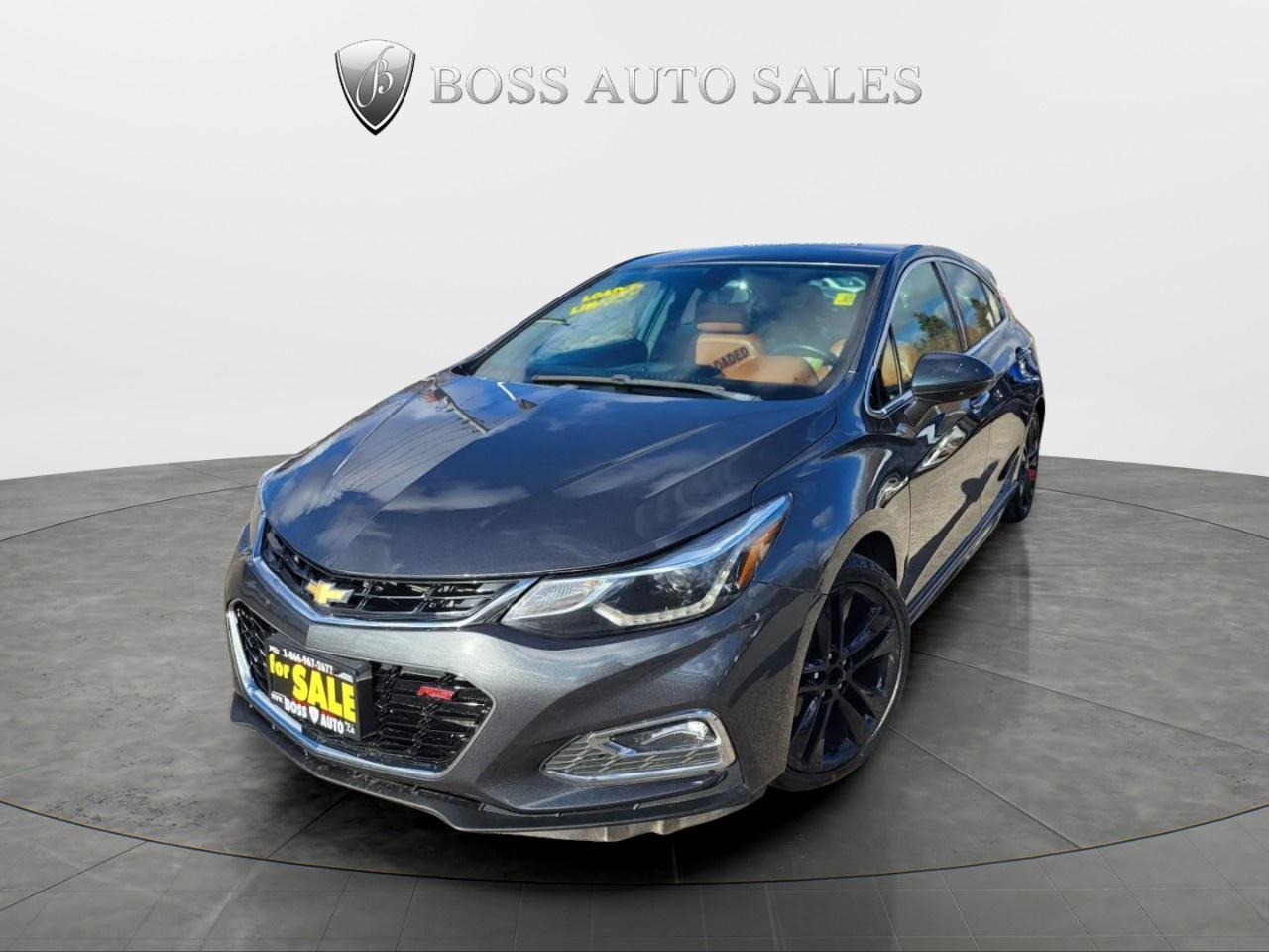 <p class=MsoNormal><span lang=EN-CA style=font-size: 13.5pt; line-height: 107%; font-family: Segoe UI,sans-serif; color: black;>***LOADED**LOW MILEAGE** VERY SHARP LOOKING CHEVROLET HATCHBACK WITH GREAT MILEAGE, EQUIPPED W/ THE VERY FUEL EFFICIENT 4 CYLINDER 1.4L ECOTECH TURBO ENGINE, LOADED W/ UNIQUE BROWN LEATHER SEATS, REAR-VIEW CAMERA, HEATED/POWER SEATS/LEATHER SEATS, BLUETOOTH CONNECTION, POWER LOCKS/WINDOWS AND MIRRORS, KEYLESS/PROXIMITY ENTRY, PUSH BUTTON START, FACTORY REMOTE CAR START, CRUISE CONTROL, AIR CONDITIONING, WARRANTIES AND MORE! This vehicle comes certified with all-in pricing excluding HST tax and licensing. Also included is a complimentary 36 days complete coverage safety and powertrain warranty, and one year limited powertrain warranty. Please visit our website at www.bossauto.ca today!</span></p>
