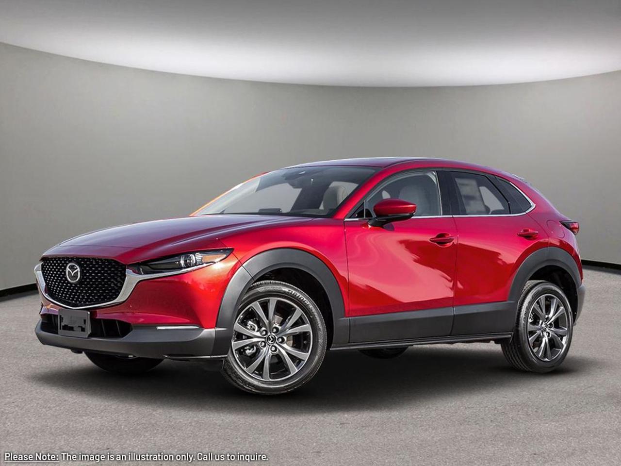Experience the all-new 2026 Mazda CX-30 GT AWD in stunning Red  where style meets performance and advanced technology.Powered by a responsive 2.5L SKYACTIV-G engine paired with a smooth 6-speed automatic transmission and full-time AWD, this SUV delivers confident handling on every road and in any weather. Step inside to find premium leather upholstery, heated front seats, and a power 10-way driver seat with memory for personalized comfort.Stay connected and entertained with the Bose premium sound system, Mazda Connected Services, and a crisp 10.2-inch touchscreen with integrated navigation. Advanced safety features like lane departure prevention, blind-spot monitoring, and a surround-view camera provide peace of mind on every drive.With sleek exterior details like LED adaptive headlights, black grille with chrome accents, and 18 silver metallic alloy wheels, the CX-30 GT AWD turns heads wherever you go.Ready for your next adventure? Visit Go Mazda today and test drive the 2026 CX-30 GT AWD  style, comfort, and technology perfectly combined.Go Mazda is an AMVIC licensed business.Please note that a new administration fee from Mazda Canada of $795 will apply to finance and cash purchases. effective February 1, 2024.