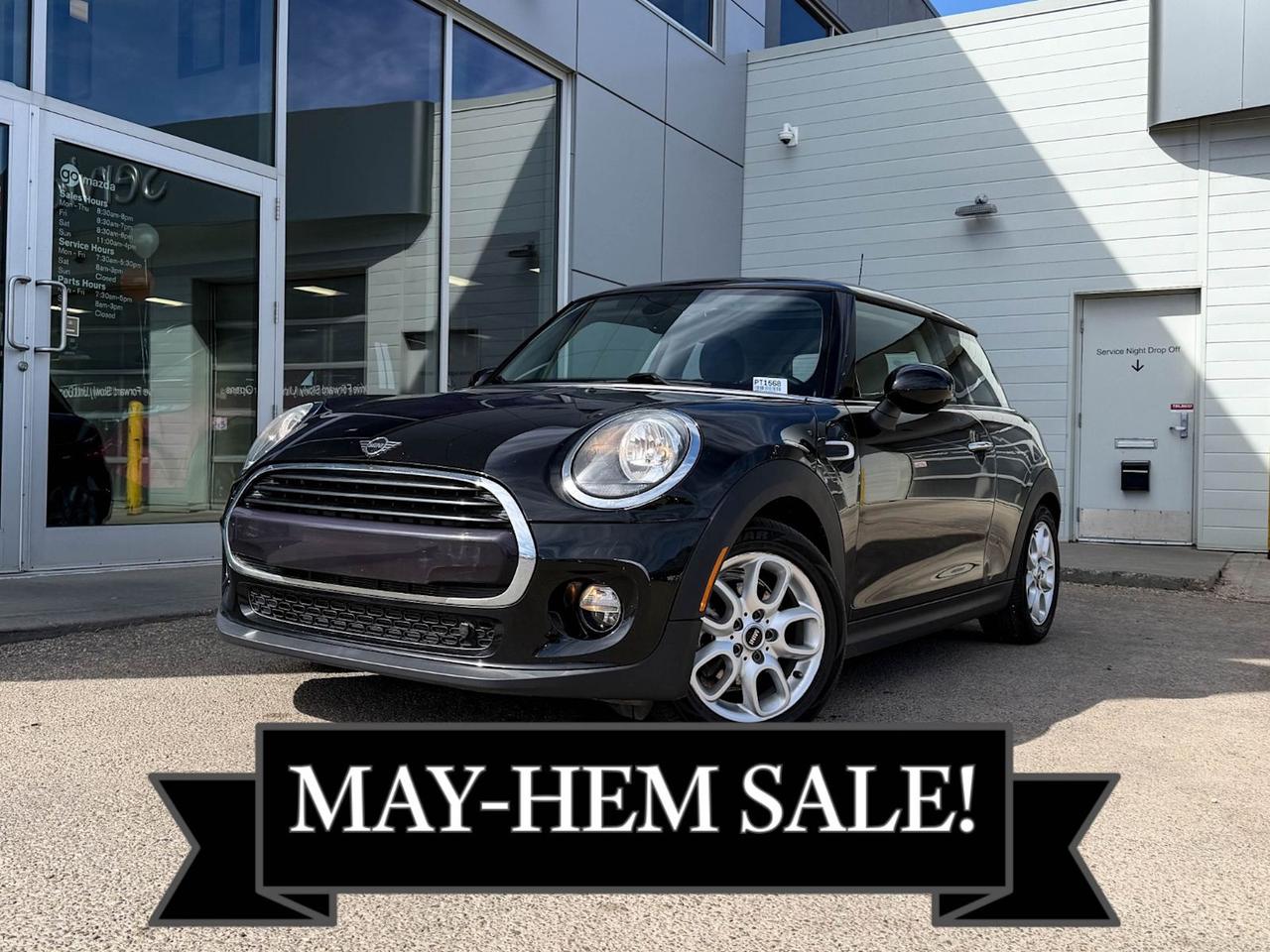 Discover the fun and flair of the pre-owned 2019 MINI 3 Door Cooper, featuring a stylish Black exterior and a lively 1.5L Twin Power Turbo engine paired with a 6-speed automatic transmission for an engaging driving experience. This nimble Cooper comes equipped with 16 Loop Spoke wheels, leatherette upholstery, and front bucket seats for comfort and style. Enjoy advanced connectivity with the MINI Connected app integration and a premium AM/FM stereo with satellite radio readiness. Safety is prioritized with 8 airbags and electronic stability control, while features like power door mirrors, heated side mirrors, and a rear cargo area with tie downs enhance convenience. With its iconic design and spirited performance, this MINI Cooper is ready to add excitement to your daily drive  schedule your test drive today!Go Mazda is an AMVIC licensed business.This vehicle has been registered in the province ofSaskatchewan