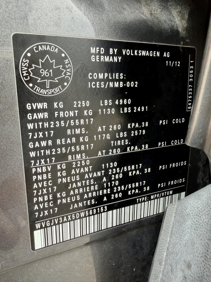 2013 Volkswagen Tiguan Trendline Photo