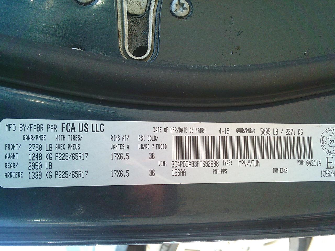 2015 Dodge Journey FWD 4dr Canada Value Pkg Photo