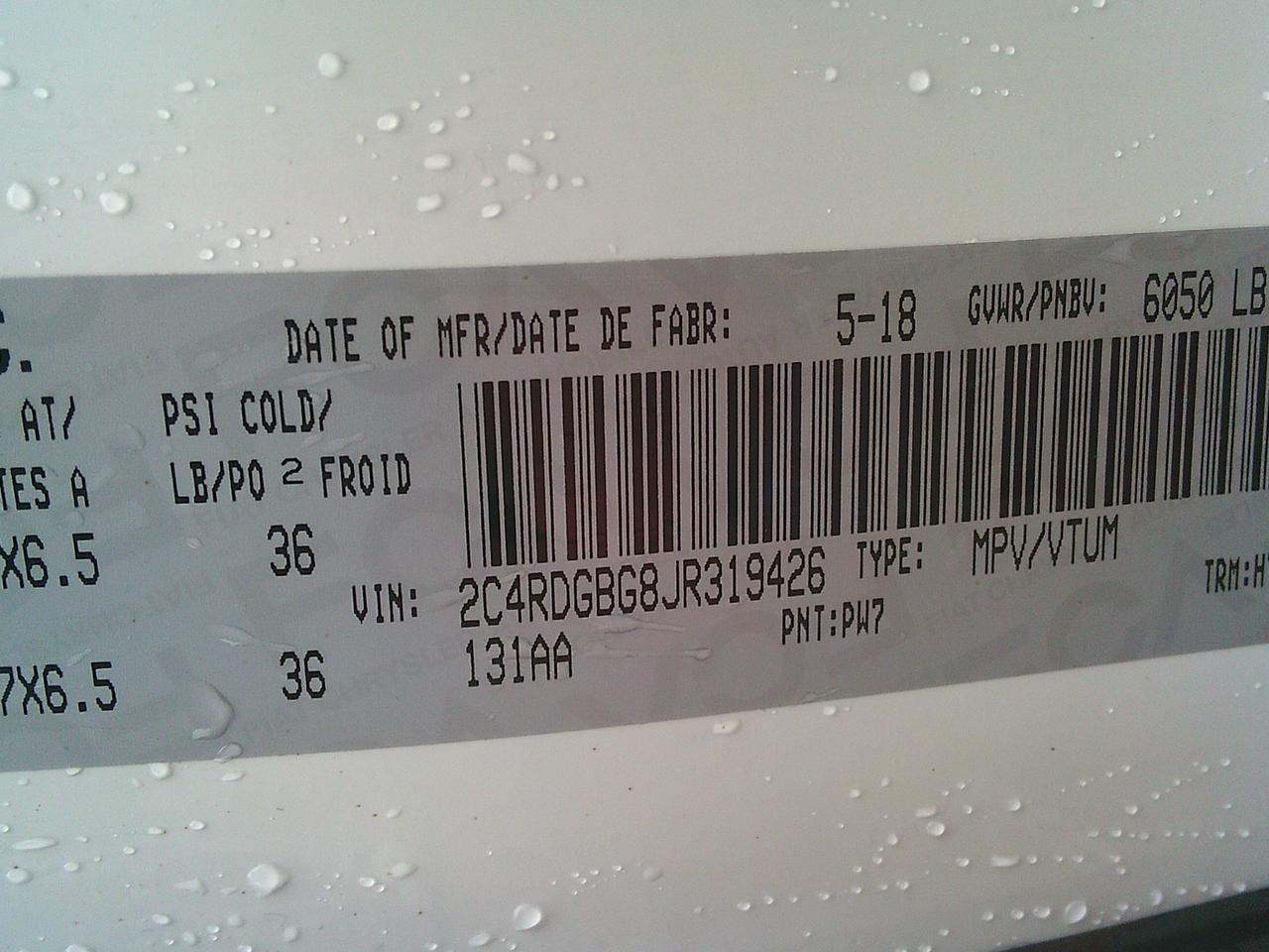 2018 Dodge Grand Caravan 4dr Wgn SE + ROOF RACK Photo