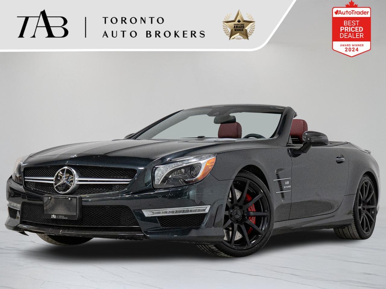 The 2013 Mercedes-Benz SL 63 AMG blends iconic roadster design with exhilarating AMG performance and top-tier luxury. This local Ontario vehicle comes with a clean Carfax report, offering a thrilling open-air driving experience powered by a handcrafted AMG engine. With its sleek convertible design, premium materials, and performance-focused engineering, the SL 63 delivers both elegance and intensity in every drive.

Key Features Include:

AMG Sport Exhaust System
Power Retractable Hardtop (Convertible)
Bang & Olufsen Premium Sound System
Heated and Ventilated Front Seats
Heated Steering Wheel
Navigation System
Blind Spot Assist
Cruise Control


NOW OFFERING 3 MONTH DEFERRED FINANCING PAYMENTS ON APPROVED CREDIT. 

WE OFFER THE BEST FINANCE RATES, AND DONT CHARGE ANY FINANCING FEE 

Looking for a top-rated pre-owned luxury car dealership in the GTA? Look no further than Toronto Auto Brokers (TAB)! Were proud to have won multiple awards, including the 2024 AutoTrader Best Priced Dealer, the 2024 CarGurus Award, the 2025 Top Choice Award, the 2025 Consumer Satisfaction Award, the 2025 Canadian Choice Award, the 2025 Three Best Rated Dealer Award, and many more!

With 30 years of experience serving the Greater Toronto Area, TAB is a respected and trusted name in the pre-owned luxury car industry. Our 30,000 sq.Ft indoor showroom is home to a wide range of luxury vehicles from top brands like BMW, Mercedes-Benz, Audi, Porsche, Land Rover, Jaguar, Aston Martin, Bentley, Maserati, and more. And we dont just serve the GTA, were proud to offer our services to all cities in Canada, including Vancouver, Montreal, Calgary, Edmonton, Winnipeg, Saskatchewan, Halifax, and more.

At TAB, were committed to providing a no-pressure environment and honest work ethics. As a family-owned and operated business, we treat every customer like family and ensure that every interaction is a positive one. Come experience the TAB Lifestyle at its truest form, luxury car buying has never been more enjoyable and exciting!

We offer a variety of services to make your purchase experience as easy and stress-free as possible. From competitive and simple financing and leasing options to extended warranties, aftermarket services, and full history reports on every vehicle, we have everything you need to make an informed decision. We welcome every trade, even if youre just looking to sell your car without buying, and when it comes to financing or leasing, we offer same day approvals, with access to over 50 lenders, including all of the banks in Canada. Feel free to check out your own Equifax credit score without affecting your credit score, simply click on the Equifax tab above and see if you qualify.

Call us today or visit our website to learn more about our inventory and services. And remember, all prices exclude applicable taxes and licensing, and vehicles can be certified at an additional cost of $999.