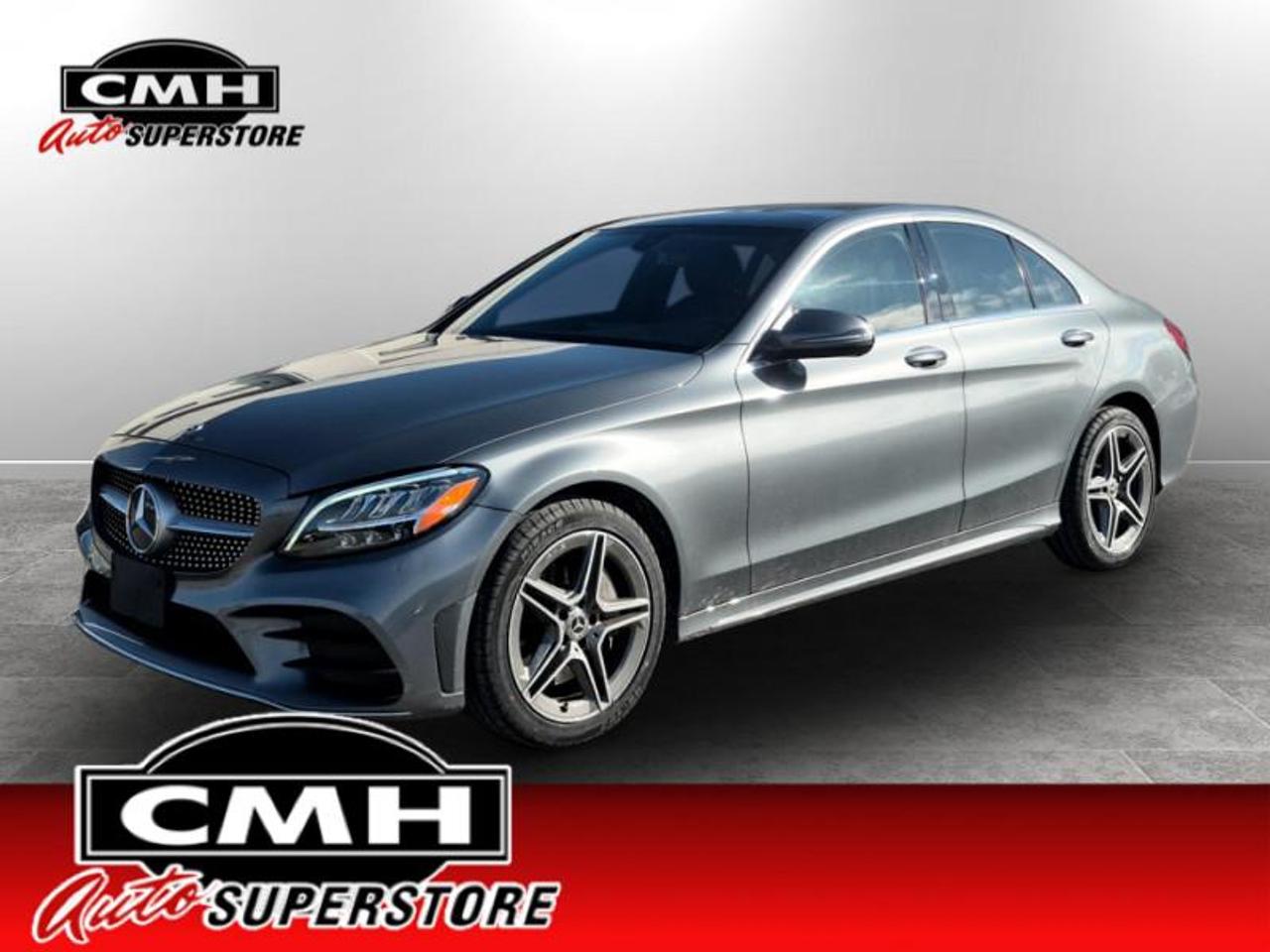 <b>Low Mileage!</b><br> <br> <br>CMH certifies that all vehicles meet DOUBLE the Ministry standards for Brakes and Tires. The advertised price is the promotional financing price. For all other methods of payment, the selling price is $500 higher.<br><br> <br>This 2019 Mercedes-Benz C is for sale today. <br> <br>This 2019 Mercedes-Benz C Class remains exceptional in every sense of the word. Offered in multiple body variants, this 2019 C Class has a new face-lift on the front end adding distinction to the already classy styling. Aggressively sporty and elegantly refined in every way, from its luxurious yet simplistic interior to its edgy exterior design, this C Class is created to be nothing but the best within its segment, creating a class all in its own. This low mileage sedan has just 66,750 km. Its Gray in colour and is completely accident free based on the <a href=https://vhr.carfax.ca/?id=fckMBcfzCTG+cUmDlbdNUGyNQprX/iFo target=_blank>CARFAX Report</a>. It has an Automatic transmission and is powered by a 255HP 2.0L 4 Cylinder Engine.<br> <br>To apply right now for financing use this link: <a href=https://www.cmhniagara.com/financing/ target=_blank>https://www.cmhniagara.com/financing/</a><br><br> <br/><br>**PLEASE NOTE:** The functionality and condition of any accessories and aftermarket parts are not guaranteed by CMH Auto Superstore. Examples of such items include, but are not limited to: tonneau covers, radios, cameras, remote starts, vent visors, roof racks, winches, light bars, headlights/tail lights, center caps, running boards, etc. If an aftermarket part is safety-related and found to be defective, it will be replaced by a factory option.<br><b>**CMH Auto Superstore reserves the right to choose to repair, modify, or replace all aftermarket parts (example  headlights) or accessories at its sole discretion.**</b><br><br>Trade-ins are welcome! Financing available OAC ! Price INCLUDES a valid safety certificate! Price INCLUDES a 60-day limited warranty on all vehicles except classic or vintage cars. CMH is a Full Disclosure dealer with no hidden fees. We are a family-owned and operated business for over 30 years! o~o