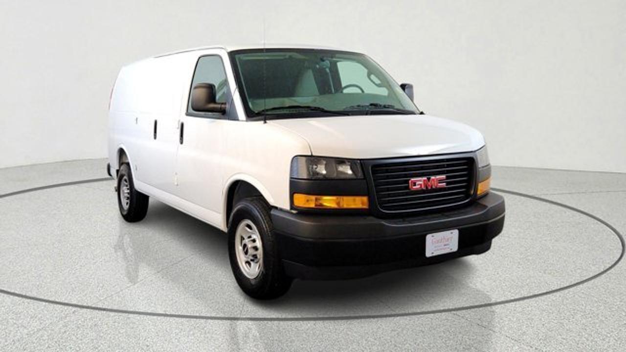 The 2026 GMC Savana Cargo Van is a highly functional full-size work van designed for durability and utility, offering up to 283.6 cubic feet of cargo space, flexible rear and side door configurations, and practical features like a rubberized floor with multiple tie-down points for securing loads. It comes standard with a 4.3L V6 engine along with strong capability including up to 10,000 lbs of towing and features like Tow/Haul mode and a locking rear differential. A Bluetooth connection is also provided to allow for safe communications while on the road. Safety and technology focus on essential support, with features such as a rear vision camera, available forward collision alert, lane departure warning and OnStar connectivity to help keep drivers aware and connected on the job.