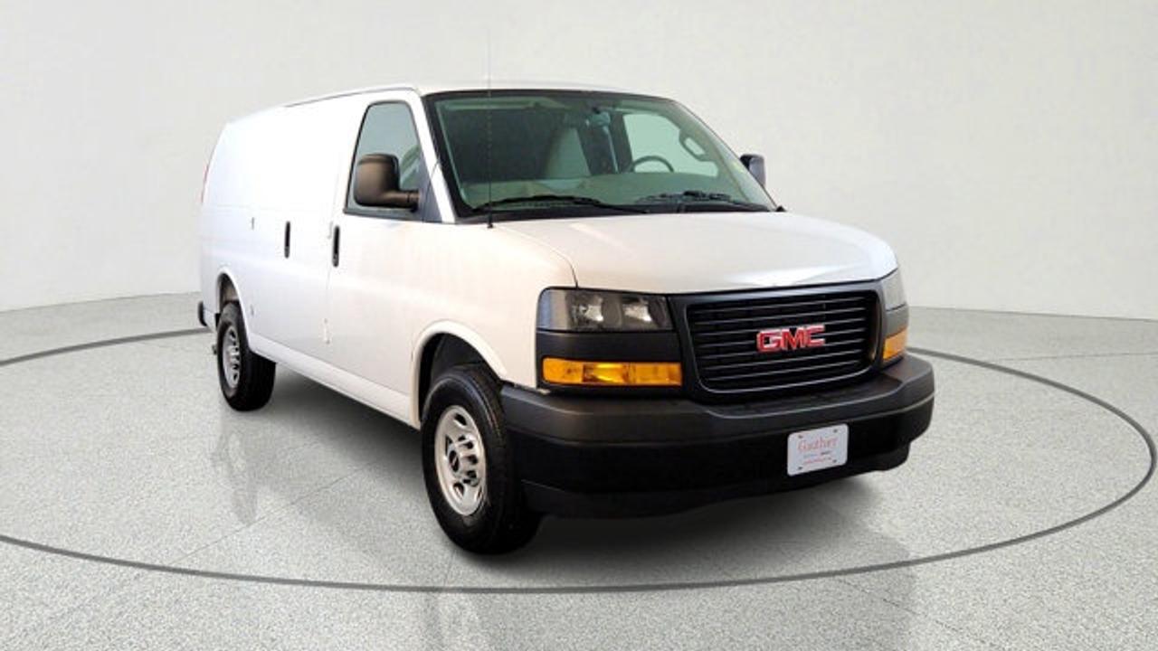 The 2026 GMC Savana Cargo Van is a highly functional full-size work van designed for durability and utility, offering up to 283.6 cubic feet of cargo space, flexible rear and side door configurations, and practical features like a rubberized floor with multiple tie-down points for securing loads. It comes standard with a 4.3L V6 engine along with strong capability including up to 10,000 lbs of towing and features like Tow/Haul mode and a locking rear differential. A Bluetooth connection is also provided to allow for safe communications while on the road. Safety and technology focus on essential support, with features such as a rear vision camera, available forward collision alert, lane departure warning and OnStar connectivity to help keep drivers aware and connected on the job.
