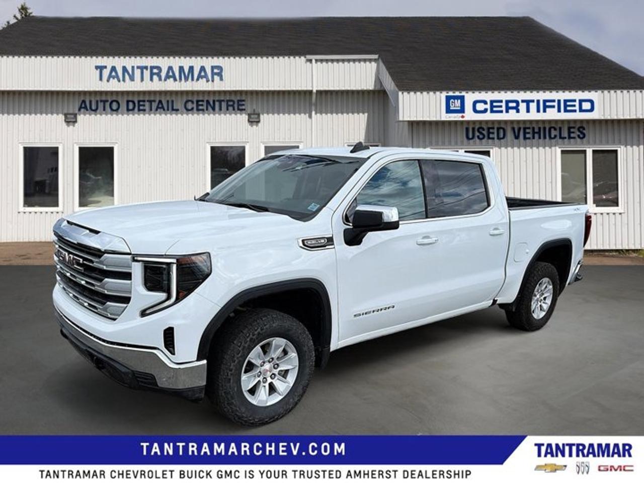 This 2024 GMC Sierra 1500 SLE with 56,700 km has been prepared with a new MVI, fresh oil change, and completed brake inspection, confirming it has passed inspection without the need for corrective repairs. Equipped with 4x4 and a 5.3L V8 paired to a 10-speed transmission, this Sierra SLE is positioned as a practical full-size truck with strong towing capability and everyday usability. Key features include keyless entry with remote start, a factory trailer package, heated seats, dual-zone climate control, aluminum wheels, and a power sliding rear window, supporting both work and comfort needs. Finished in white with a black interior, this truck is well-suited for buyers looking for a modern, capable pickup without stepping into higher trims. Contact us to arrange a viewing and test drive to see if this Sierra 1500 SLE fits your requirements.Certified. GM Certified Details:* 24/7 roadside assistance for 3 months or 5,000 km (whichever comes first)* 3.99% Financing for 24 Months On Selected Certified Pre-Owned Vehicles 24 Months - 3.99% 36 Months  3.99% 48 Months  3.99% 60 Months - 3.99% 72 Months  4.99% 84 Months - 4.99% Rate valid for the period from February 3, 2026 - March 31, 2026* 3 months or 5,000 kilometres (whichever comes first) which can be extended or upgraded to an even more comprehensive Certified Pre-Owned Vehicle Protection Plan* 150+ Point Inspection* 1-month OnStar trial and sign up for a paid plan to enjoy the first two months on us. GM Owner Centre and Mobile App. Free SiriusXM Trial* Exchange policy is 30 days or 2,500 kilometres, whichever comes first