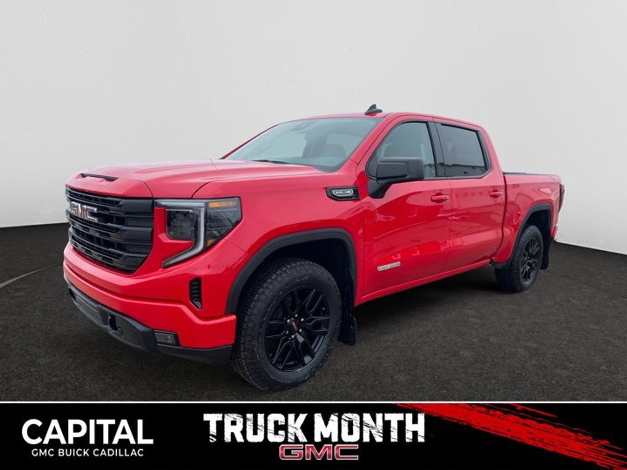 This 2026 GMC Sierra 1500 Elevation Edition in Cardinal Red is equipped with 4WD and Gas V8 5.3L/325 engine. *This Capital Custom lifted Sierra is loaded with accessories including a 6 BDS lift, TIS wheels, Toyo open country tires, trigger mudflaps, and blacked out emblems!*The Next Generation Sierra redefines what it means to drive a pickup. The redesigned for 2019 Sierra 1500 boasts all-new proportions with a larger cargo box and cabin. It also shaves weight over the 2018 model through the use of a lighter boxed steel frame and extensive use of aluminum in the hood, tailgate, and doors.To help improve the hitching and towing experience, the available ProGrade Trailering System combines intelligent technologies to offer an in-vehicle Trailering App, a companion to trailering features in the myGMC app and multiple high-definition camera views.GMC has altered the pickup landscape with groundbreaking innovation that includes features such as available Rear Camera Mirror and available Multicolour Heads-Up Display that puts key vehicle information low on the windshield. Innovative safety features such as HD Surround Vision and Lane Change Alert with Side Blind Zone alert will also help you feel confident and in control in the Next Generation Seirra.Key features of the Sierra Elevation include: Monochromatic look with black grille and vertical recovery hooks, 20 gloss black painted-aluminum wheels, Available x31 Off-Road package with integrated dual exhaust and all-terrain tires, Keyless open and start, and LED cargo box lighting.Check out this vehicles pictures, features, options and specs, and let us know if you have any questions. Helping find the perfect vehicle FOR YOU is our only priority.P.S...Sometimes texting is easier. Text (or call) 306-801-9090 for fast answers at your fingertips!Dealer License #914248Disclaimer: All prices are plus taxes & fees. See dealer for Details. Dealer Permit # 914248 See dealer for Details.