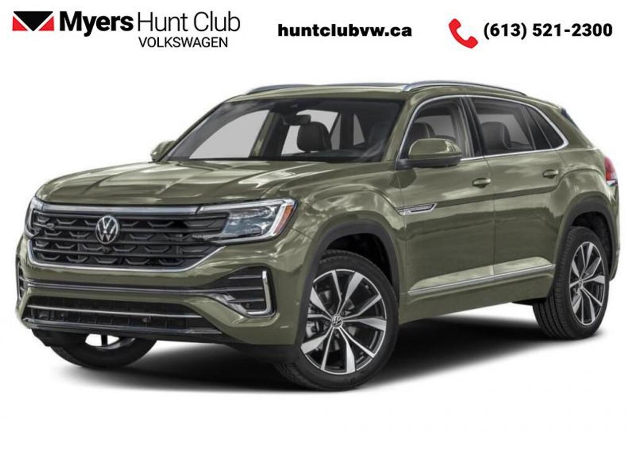 <b>Leather Seats!</b><br> <br> <br> <br>The 2026 Volkswagen Atlas Cross Sport stands out with its confident presence, expressive design and smart character that elevate every drive. <br> <br>From the outside, the Atlas Cross Sport showcases a bold two-row SUV silhouette, sculpted lines and a commanding stance that merge style with presence. Inside, the cabin offers premium materials, intuitive connectivity and comfortable seating designed with both driver and passengers in mind. With its thoughtful design, smart features and Volkswagens dedication to quality, the Atlas Cross Sport presents itself as a versatile and well-rounded choice in the midsize SUV segment.<br> <br>This Avocado Green Pearl SUV has an Automatic transmission and is powered by a 269HP 2.0L 4 Cylinder Engine. Equipped with that powerful motor it gets 12.0 L/100 km in the city and 9.2 L/100 km out on the highway according to Transport Canada. <br> <br> Our Atlas Cross Sports trim level is Execline. This trim rewards you with a panoramic sunroof, an aerial view camera system, and a 10-speaker harman/kardon audio system. Other standard features include ventilated and heated front seats with massage function, heated rear seats, leather upholstery, a heated steering wheel, adaptive cruise control, Car-Net 4G LTE, remote engine start, a power liftgate for rear cargo access, and a 12-inch infotainment screen with inbuilt navigation, Apple CarPlay and Android Auto. Safety features also include lane keep assist with lane departure warning, collision mitigation, blind spot alert, front and rear parking sensors, and forward collision mitigation. This vehicle has been upgraded with the following features: Leather Seats.<br><br> <br>To apply right now for financing use this link: <a href=https://www.huntclubvw.com/requests/credit.html target=_blank>https://www.huntclubvw.com/requests/credit.html</a><br><br> <br/>    Incentives expire 2026-03-31.  See dealer for details. <br> <br>At Myers Hunt Club Volkswagen, our focus is customers like you. Our dedicated service, parts, and sales team are here to make your automotive experience a special one. We are very proud of our achievements and awards over the last 25 years and are committed to providing the same great service to our present and future customers. If youre looking for a vehicle, Myers Hunt Club Volkswagen is your destination for new, used, and certified pre-owned Volkswagen vehicles as well as other makes and models. Whatever your needs, we can help you here at Myers Hunt Club Volkswagen. </br><br> Come by and check out our fleet of 70+ used cars and trucks and 120+ new cars and trucks for sale in Gloucester.  o~o