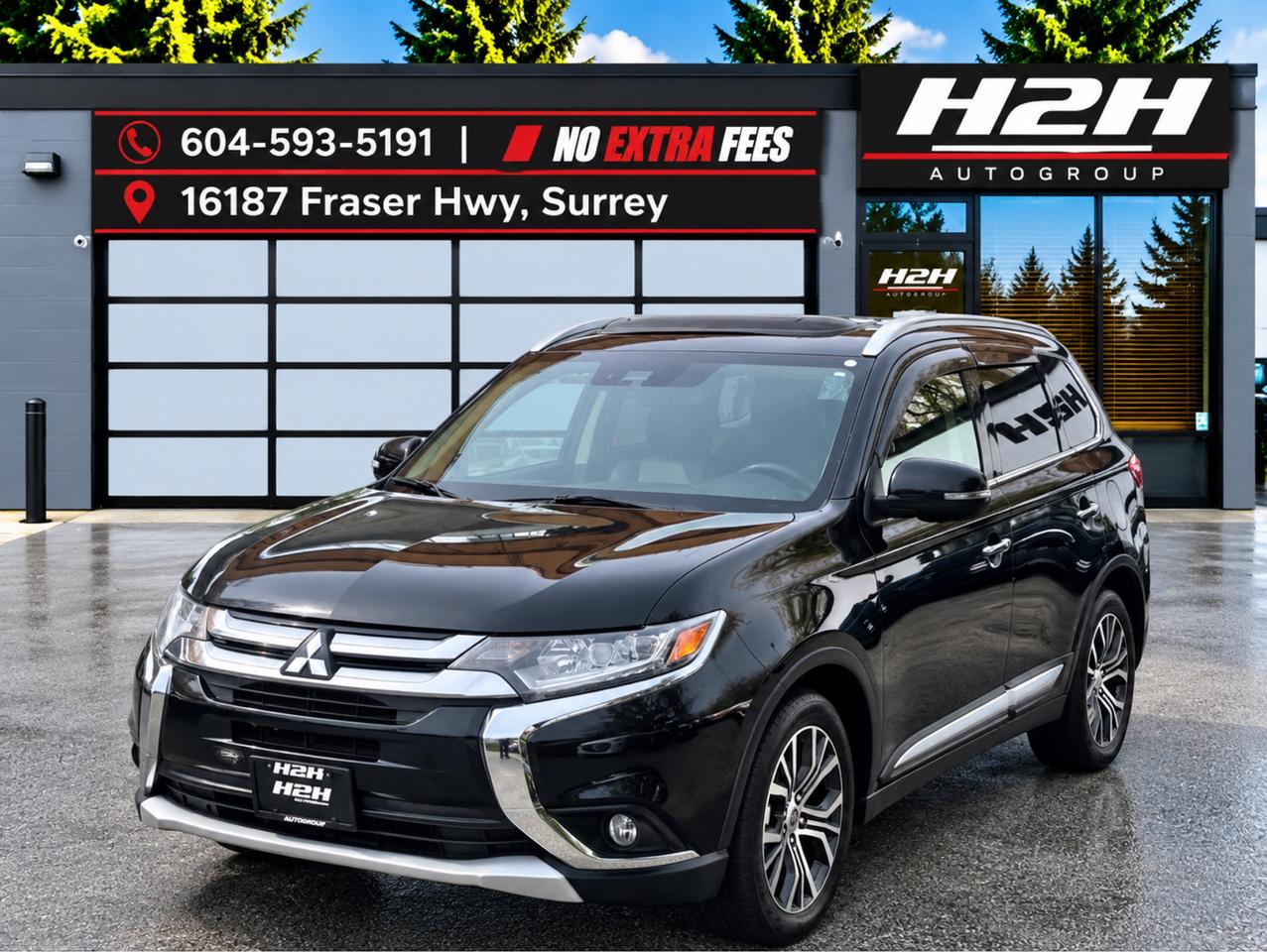 Black 2018 Mitsubishi Outlander SUV / Crossover All-Wheel Drive Automatic
