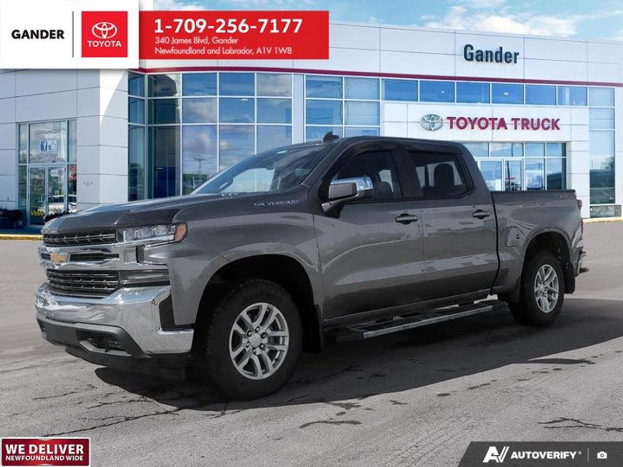 New Price!Recent Arrival!CARFAX Canada No Reported Accidents2021 Chevrolet Silverado 1500 LT LT1 10-Speed Automatic 4WD 3.0L I6Steel MetallicOdometer is 60899 kilometers below market average!ALL CREDIT APPLICATIONS ACCEPTED! ESTABLISH OR REBUILD YOUR CREDIT HERE. APPLY AT https://steeleadvantagefinancing.com/?dealer=7148 We know that you have high expectations in your car search in NL. So, if youre in the market for a pre-owned vehicle that undergoes our exclusive inspection protocol, stop by Gander Toyota. Were confident we have the right vehicle for you. Here at Gander Toyota, we enjoy the challenge of meeting and exceeding customer expectations in all things automotive.**Market Value Pricing**, 10-Speed Automatic, 4WD, Jet Black Cloth, Alloy wheels, Auto-Locking Rear Differential, Delay-off headlights, Electronic Cruise Control, Exterior Parking Camera Rear, Fully automatic headlights, Heated Steering Wheel, Heavy Duty Suspension, Leather Wrapped Steering Wheel, Low tire pressure warning, Rear Vision Camera.Certification Program Details: 85 Point inspection Fluid Top Ups Brake Inspection Tire Inspection Oil Change Recall Check Copy Of Carfax ReportSteele Auto Group is the most diversified group of automobile dealerships in Atlantic Canada, with 34 dealerships selling 27 brands and an employee base of over 1000. Sales are up by double digits over last year and the plan going forward is to expand further into Atlantic Canada. PLEASE CONFIRM WITH US THAT ALL OPTIONS, FEATURES AND KILOMETERS ARE CORRECT.