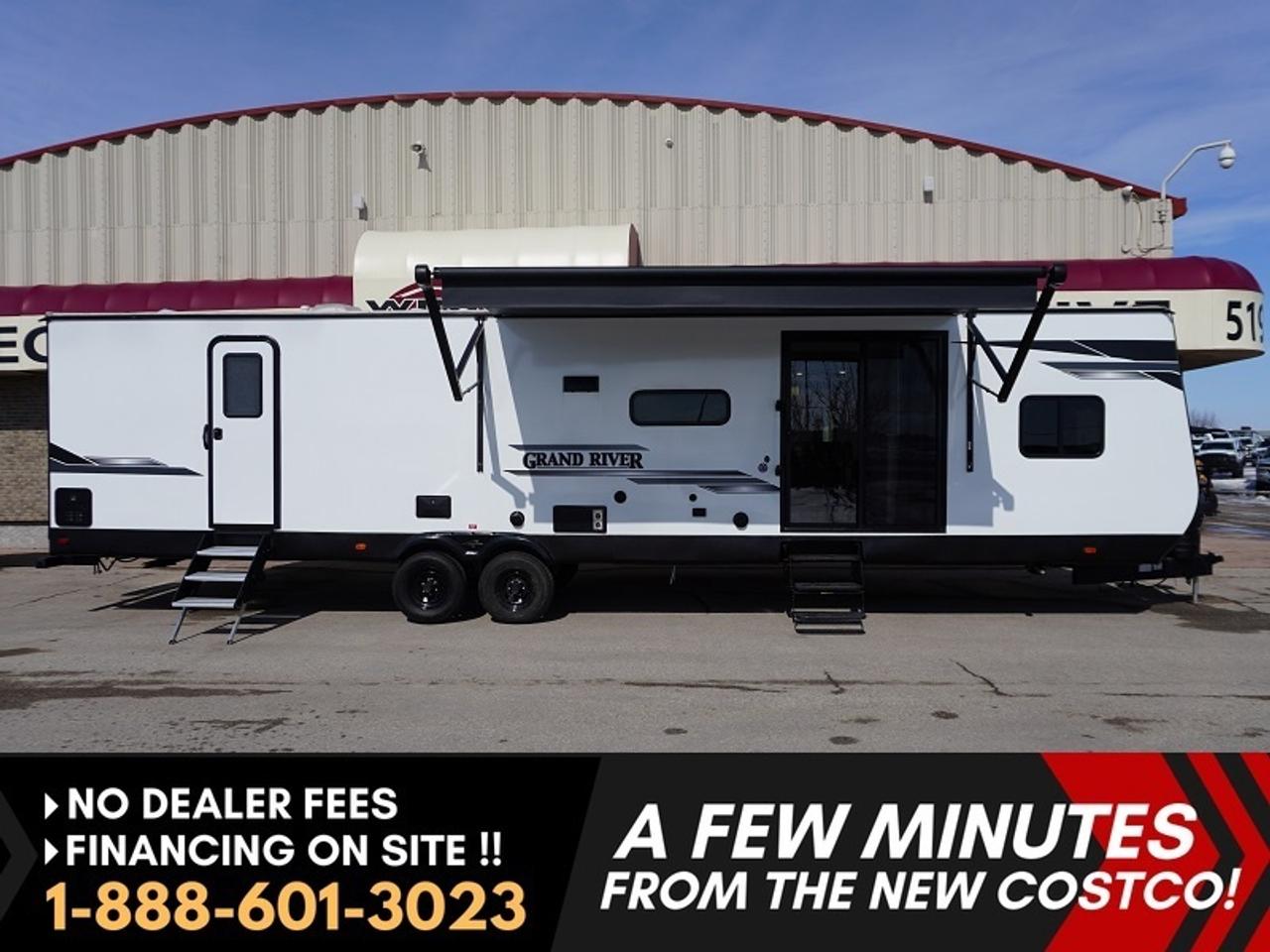 *** Dealer arranged financing on site! Quick, Simple, no calls or waiting on bank appointments required!! ***   NO ADMINISTRATION FEES!!

2024 Gulf Stream Grand River 38BHDS | Park-Style Destination Trailer | Family Bunkhouse | Like New | GREAT DEAL

Imagine pulling into your seasonal lot and stepping into a space that feels more like a cottage than a camper. This 2024 Gulf Stream Grand River 38BHDS is designed for families who want comfort, space, and effortless seasonal living. With very limited use and in like-new condition, this destination-style trailer offers the look, feel, and features of new while allowing you to save thousands compared to buying brand new.

Built for extended stays, weekends at the lake, and full summer living, this Grand River welcomes the whole family with a bright, modern interior and an incredibly functional floorplan. The sliding patio door opens the living space to the outdoors, creating the perfect setting for relaxed mornings, family meals, and long summer evenings.


Features and Highlights
- Park-Style Design with Sliding Patio Door &ndash; Perfect for seasonal lots, offering a true cottage feel and excellent natural light
- Private Rear Bedroom with Slide-Out &ndash; Spacious retreat featuring a king-size bed and added room to relax
- Front Family Bunkhouse &ndash; Dedicated kids&rsquo; or guest space with bunks and a mini-dinette that converts into a bed
- Bright, Modern Kitchen &ndash; Large kitchen area with generous counter space, ample storage, and contemporary finishes
- Like-New Condition &ndash; Very limited use, exceptionally clean, and ready for immediate seasonal enjoyment

Family-Friendly Layout & Comfort

- Rear private bedroom with slide and king bed for true residential comfort
- Front bunkhouse keeps kids and guests in their own space
- Mini-dinette in bunkhouse converts to additional sleeping area
- Open and inviting main living space ideal for family gatherings
- Designed for long stays and seasonal camping

Kitchen & Living Space

- Spacious, well-laid-out kitchen for extended stays
- Modern cabinetry and bright interior colour palette
- Plenty of counter space for cooking and entertaining
- Open sightlines that make it easy to stay connected with family

Seasonal Lifestyle Ready

- Destination-style trailer ideal for seasonal and park use
- Sliding patio door creates seamless indoor-outdoor living
- Perfect for lake lots, campgrounds, and family getaway properties
- Feels more like a cottage than a traditional travel trailer

This Grand River 38BHDS is built for making memories morning coffees on the patio, kids laughing in the bunkhouse, and evenings spent together in a space that feels like home. If you&rsquo;re looking for a family-friendly, seasonal destination trailer that&rsquo;s ready to enjoy right away, this one checks every box.

***EXTENDED WARRANTY options available to choose from to protect your RV and your wallet. (HUGE VALUE!!!) Zero down financing OAC with very Low monthly payments avail. Please see dealer for details. Trades accepted. View at Winnipeg West Automotive Group, 5195 Portage Ave. Dealer permit # 4365, Call now 1-(888) 601-3023.