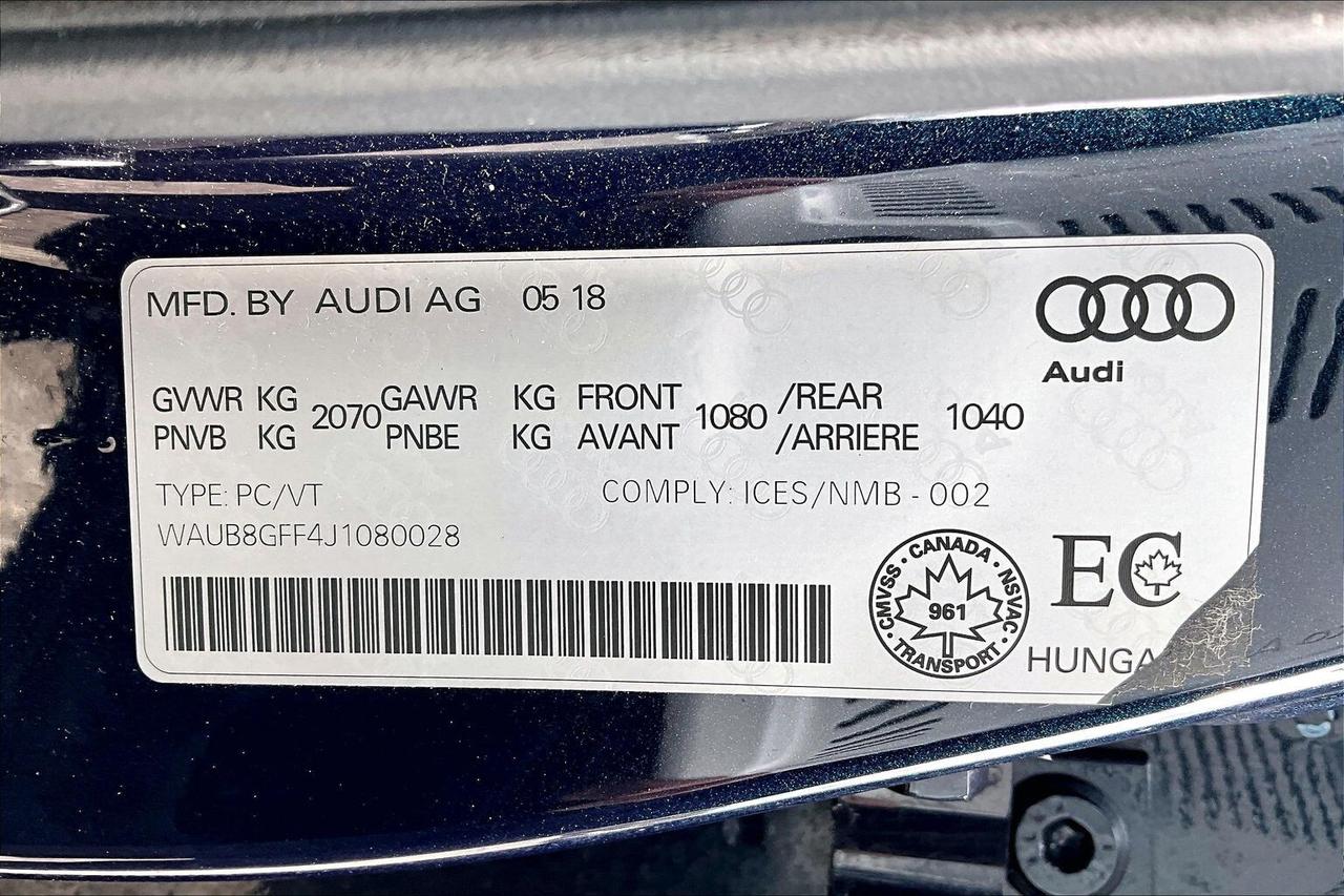 2018 Audi A3 Komfort 2.0T | Premium Pkg | Sunroof | AWD Photo