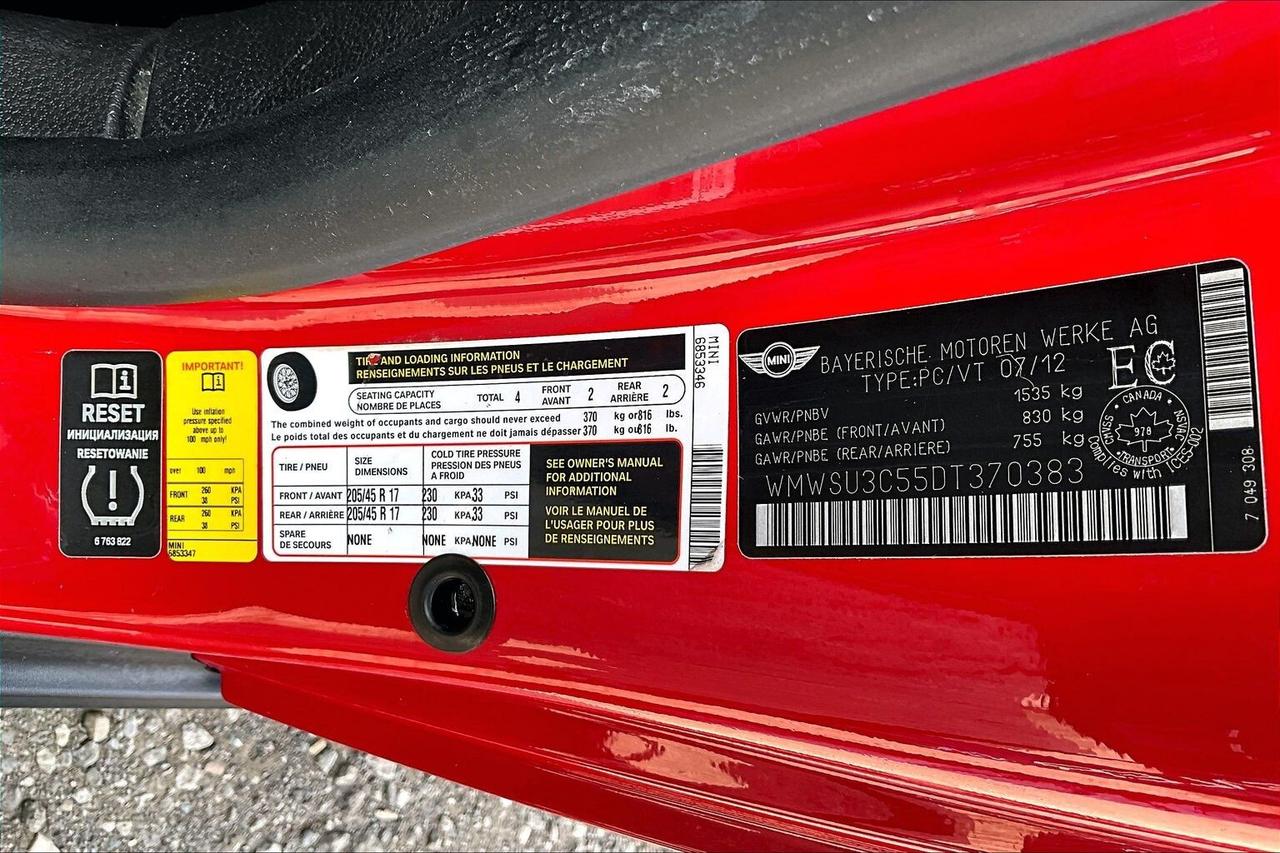 2013 MINI Cooper Hardtop 2Dr Coupe | 2 Sets Wheels | AS IS | FWD Photo