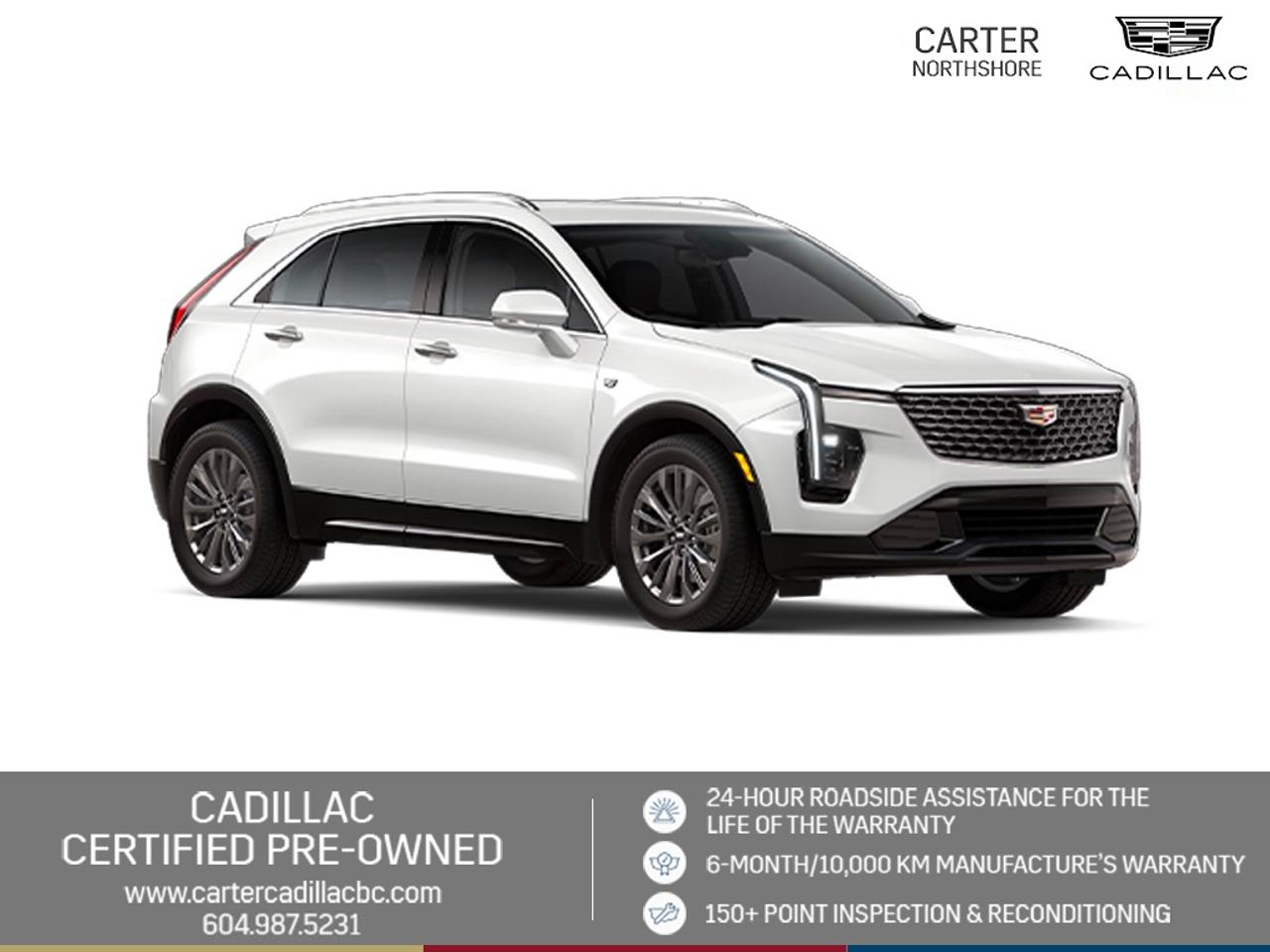 PRE-OWNED CERTIFIED | LOCALLY DRIVEN
18" Tri 5-spoke Alloy w/Bright Silver Finish Wheels, 33" Infotainment LED Display, Heated Front Seats, Steering Wheel Mounted Paddle Shift Controls, Wireless Apple Car Play/Android Auto, Lane Keep Assist /Lane Departure Warning, HD Rear Vision Camera, Dual Zone Automatic Climate Control, Heated Steering Wheel & Power Liftgate. Test drive today! 

WHY CARTER CADILLAC BC?

- An unrivalled vehicle purchasing experience!
- Exceeding our loyal customers expectations since 1963
- Peace of mind - 150-point vehicle inspection
- CARFAX - full vehicle service history - purchase with confidence!
- Vehicle trades welcome! Best price guaranteed!
- We provide upfront pricing, zero hidden fees, and 100% transparency
- Fast approvals and 99% acceptance rates (no matter your current credit status!)
- Multilingual staff (many languages spoken)
- Comfortable non-pressured environment with in-store television, WIFI and a childrens play area!
- In-store restaurant: fresh daily menu (Burnaby location only)





Were here to help you drive the vehicle you want, the vehicle you deserve!
QUESTIONS? GREAT! WEVE GOT ANSWERS!
To speak with a friendly vehicle specialist - CALL NOW!
The advertised price includes all standard dealer fees and any applicable manufacturer or dealer incentives. It does not include applicable taxes, licensing, insurance, or optional products or services. Dealer fees will be clearly broken out and itemized on the bill of sale, maximum total of fees $598.00. Prices are shown in Canadian dollars. While we make every effort to ensure accuracy, vehicle details, pricing, options, and availability are subject to change without notice. Please confirm all information with dealership sales management before purchase. Dealer Code: 81121