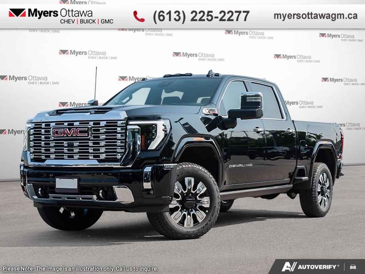 <br> <br>This immensely capable 2026 GMC 2500HD has everything youre looking for in a heavy-duty truck. <br> <br>This 2026 GMC 2500HD is highly configurable work truck that can haul a colossal amount of weight thanks to its potent drivetrain. This truck also offers amazing interior features that nestle occupants in comfort and luxury, with a great selection of tech features. For heavy-duty activities and even long-haul trips, the 2500HD is all the truck youll ever need.<br> <br>This Onyx Black sought after diesel crew cab 4X4 pickup has an Automatic transmission and is powered by a 470HP 6.6L 8 Cylinder Engine. <br> <br> Our Sierra 2500HDs trim level is Denali. The Denali with the X31 Off-Road Package blends rugged strength with premium refinement. Off-road confidence comes from skid plates, Hill Descent Control, twin-tube Rancho shocks, and an off-road suspension, while trailering is made effortless with Hitch Guidance, an integrated brake controller, and the ProGrade Trailering System with In-Vehicle Trailering App. A bold exterior features animated LED lighting, a signature chrome grille, 20 machined wheels, and the versatile MultiPro Tailgate, complemented by a spray-on bedliner and power assist steps. Inside, heated and ventilated leather seats, a 13.4 premium infotainment display with Google built-in, Bose audio, wireless phone projection, and wireless charging keep every drive comfortable and connected. GMC Pro Safety, HD Surround Vision, Adaptive Cruise Control, and Trailer Side Blind Zone Alert provide added confidence, while thoughtful touches like rain-sensing wipers, a power sliding rear window, and dual-zone climate control elevate everyday convenience. This vehicle has been upgraded with the following features: Leather Seats, Denali Preferred Equipment Group.<br><br> <br>To apply right now for financing use this link: <a href=https://creditonline.dealertrack.ca/Web/Default.aspx?Token=b35bf617-8dfe-4a3a-b6ae-b4e858efb71d&Lang=en target=_blank>https://creditonline.dealertrack.ca/Web/Default.aspx?Token=b35bf617-8dfe-4a3a-b6ae-b4e858efb71d&Lang=en</a><br><br> <br/> Total  rebate of $4000 is reflected in the price.   Incentives expire 2026-03-31.  See dealer for details. <br> <br><br> Come by and check out our fleet of 50+ used cars and trucks and 180+ new cars and trucks for sale in Ottawa.  o~o