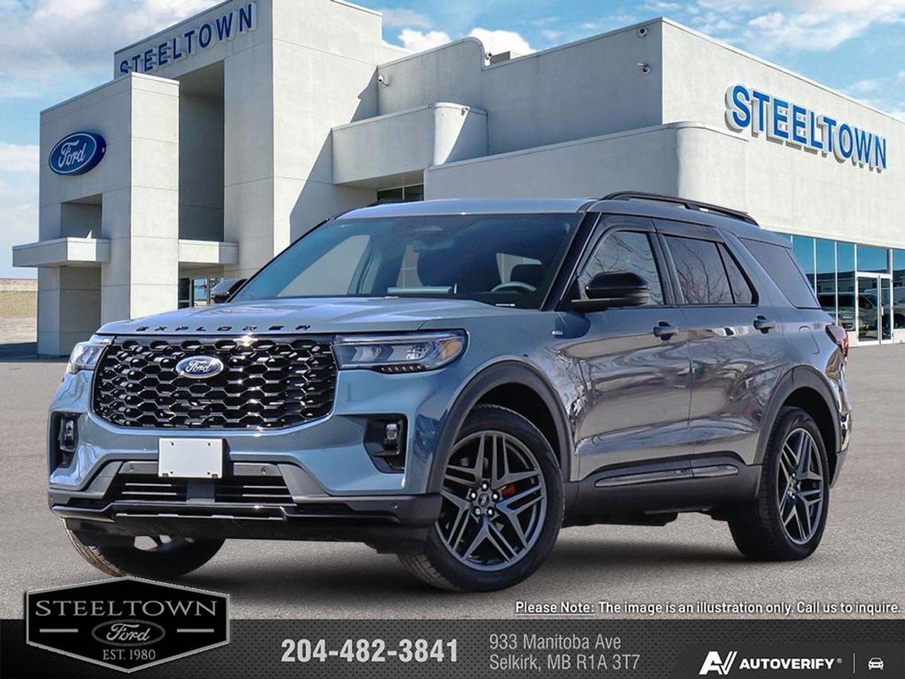 <b>BlueCruise,  Navigation,  B&O Audio,  360 Camera,  Remote Start!</b><br> <br> <br> <br>We value your TIME, we wont waste it or your gas is on us!   We offer extended test drives and if you cant make it out to us we will come straight to you!<br> <br>Just as the name implies, this 2026 Explorer is ready to move you beyond your boundaries. <br> <br>This Ford Explorer is the ultimate lifestyle vehicle with plenty of style and space for all of your passengers and cargo. It has the hauling capabilities of a midsize SUV combined with strong off-road capabilities. Whether your next family adventure is to the grocery store or over a high mountain pass, the Ford Explorer was built to get you there with ease.<br> <br>This Vapor Blue SUV has an Automatic transmission and is powered by a 300HP 2.3L 4 Cylinder Engine. <br> <br> Our Explorers trim level is ST-Line. This Explorer ST-Line steps things up with BlueCruise 1.2, inbuilt navigation, Bang & Olufsen audio, an aerial view camera system and a heated steering wheel. Also standard include 20 aluminum wheels, FordPass Connect 5G mobile hotspot internet access, adaptive cruise control, smart device remote engine start, and a power liftgate for rear cargo access. On the inside, occupants are treated to heated front seats, voice-activated dual-zone climate control, and a 13.2-inch infotainment screen with wireless Apple CarPlay and Android Auto. Safety features also include lane keep assist with lane departure warning, collision mitigation, automatic emergency braking, evasion assist, and rear parking sensors. This vehicle has been upgraded with the following features: BlueCruise, Navigation, B&O Audio, 360 Camera, Remote Start, Heated Steering Wheel, Heated Seats.<br><br> View the original window sticker for this vehicle with this url <b><a href=http://www.windowsticker.forddirect.com/windowsticker.pdf?vin=1FMUK8KH3TGB38491 target=_blank>http://www.windowsticker.forddirect.com/windowsticker.pdf?vin=1FMUK8KH3TGB38491</a></b>.<br> <br>To apply right now for financing use this link: <a href=http://www.steeltownford.com/?https://CreditOnline.dealertrack.ca/Web/Default.aspx?Token=bf62ebad-31a4-49e3-93be-9b163c26b54c&La target=_blank>http://www.steeltownford.com/?https://CreditOnline.dealertrack.ca/Web/Default.aspx?Token=bf62ebad-31a4-49e3-93be-9b163c26b54c&La</a><br><br> <br/> Total  rebate of $1000 is reflected in the price.   Incentives expire 2026-04-30.  See dealer for details. <br> <br>Family owned and operated in Selkirk for 35 Years.  <br>Steeltown Ford is located just 20 minutes North of the Perimeter Hwy, with an onsite banking center that offers free consultations. <br>Ask about our special dealer rates available through all major banks and credit unions.<br>Dealer retains all rebates, plus taxes, govt fees and Steeltown Protect Plus.<br>Steeltown Ford Protect Plus includes:<br>- Life Time Tire Warranty <br>Dealer Permit # 1039<br><br><br> Come by and check out our fleet of 100+ used cars and trucks and 170+ new cars and trucks for sale in Selkirk.  o~o