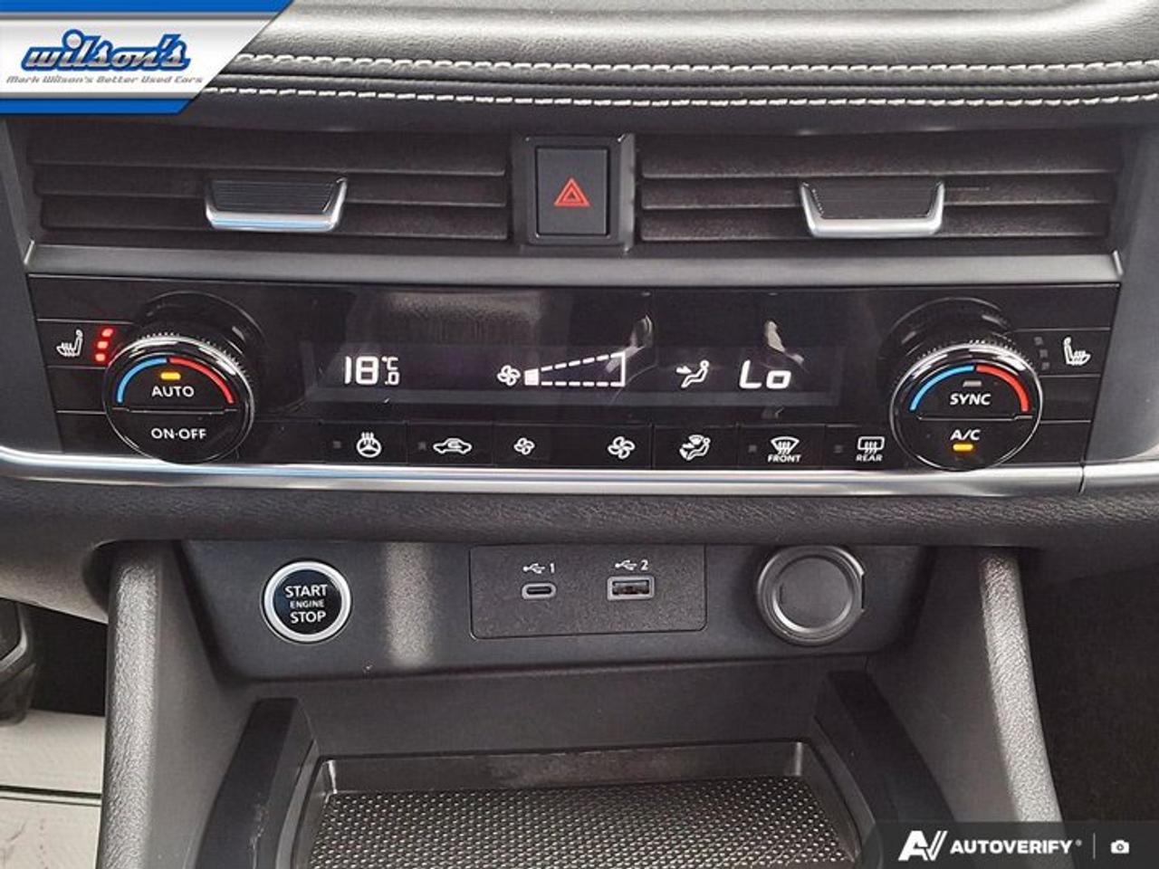 2023 Nissan Rogue SV Midnight Edition AWD | Leather | Pano Roof | Heated Seats + Steering | Remote Start | and More ! Photo