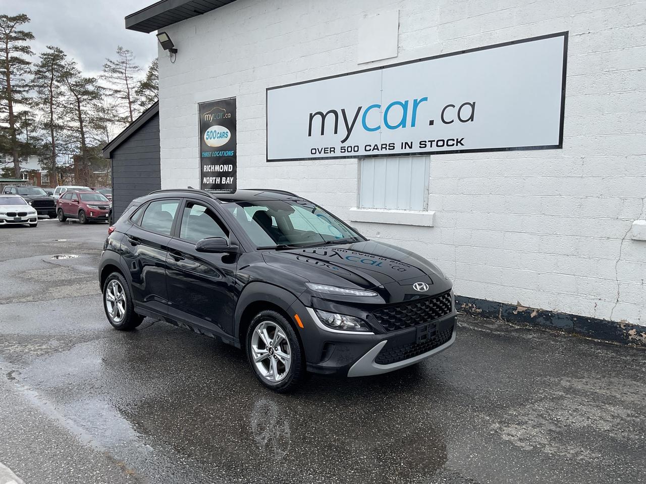 ???? 2.0L 4CYL AWD  HYUNDAI KONA PREFERRED 2023  Adventure-ready comfort! ????<br><br>

This reliable all-wheel drive Kona delivers exceptional value with low mileage and all the features you need for daily driving and weekend getaways.<br><br>

? All Wheel Drive<br>
? Heated Seats and Steering Wheel<br>
? Remote Start<br>
? Apple/Android CarPlay<br>
? Backup Camera<br>
? Bluetooth Connectivity<br>
? Air Conditioning<br>
? Cruise Control<br>
? Full Power Group<br><br>

?? NO FEES! <span>(Just pay applicable taxes.)</span><br>
?? LOWEST PRICE GUARANTEED!<br><br>

?? 4 LOCATIONS TO SERVE YOU BETTER:<br>
?? RICHMOND: 1-888-416-2199<br>
?? OTTAWA: (343) 429-6444<br>
?? KINGSTON: 1-888-508-3494<br>
?? NORTH BAY: 1-888-282-3560<br><br>

?? Visit <strong>WWW.MYCAR.CA</strong> to see this HYUNDAI KONA and more!<br>
?? Confidence, comfort, and value  all in one! ??